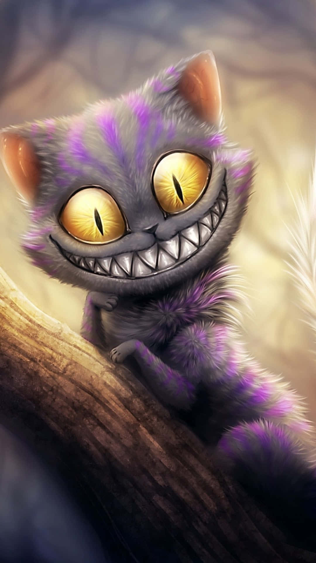Tabibu wa Cheshire Akitabasamu Wonderland Picha ya Ukuta