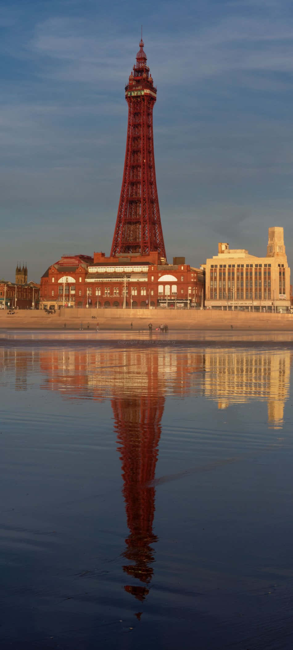 Tafakari ya Mnara wa Blackpool Picha ya Ukuta