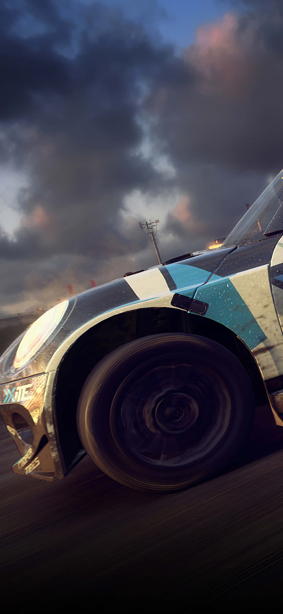 Tafuta Mshindo wa Kushindana na Dirt Rally na iPhone Xs yako Picha ya Ukuta