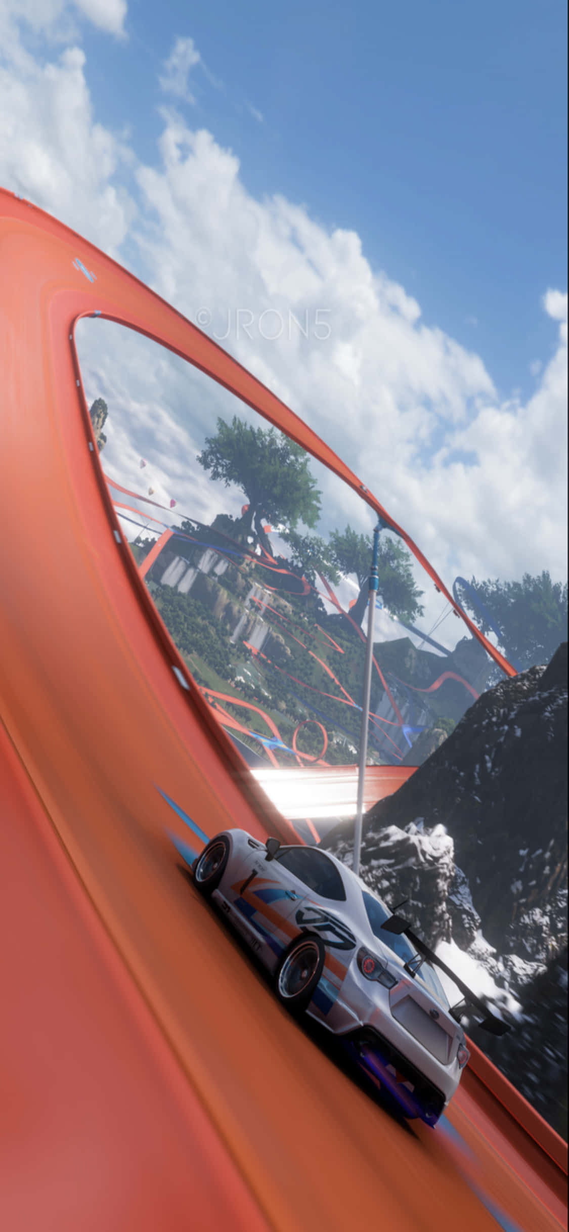 Start your newest racing adventure on your iPhone Xs with the recently released Forza Horizon 4 Picha ya Ukuta