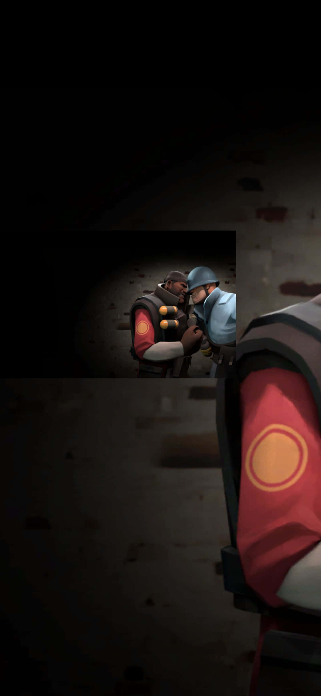 Tafuta Team Fortress 2 kwenye iPhone Xs Picha ya Ukuta