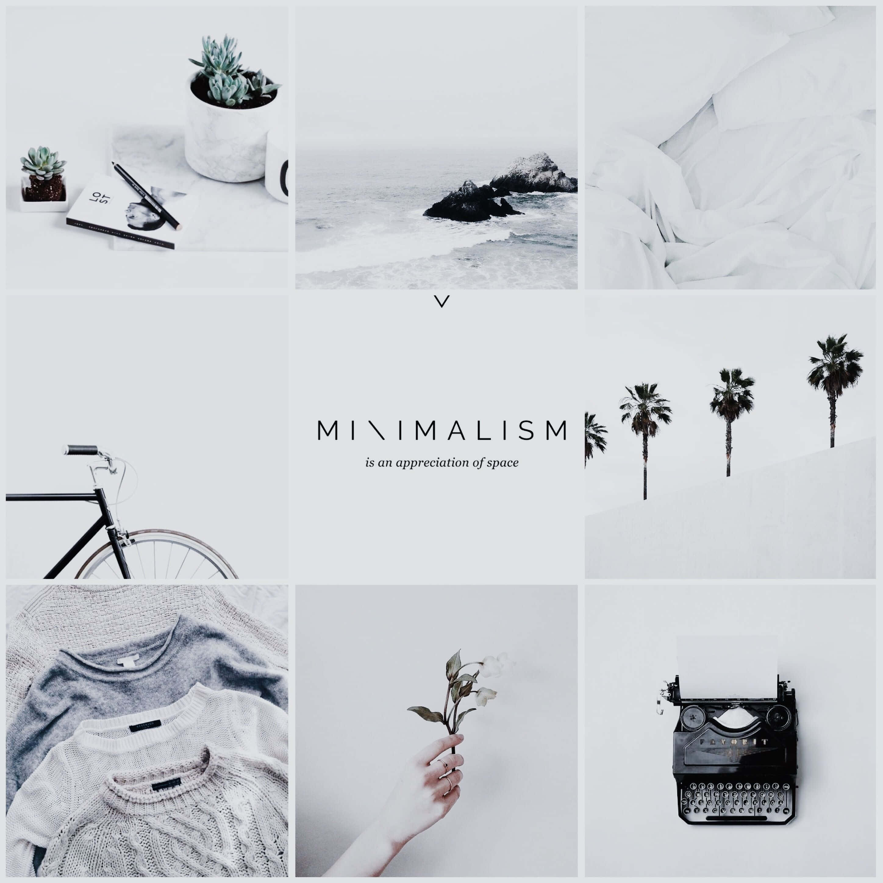 Tafuta uzuri wa kusisimua na Aesthetic Minimalism Picha ya Ukuta