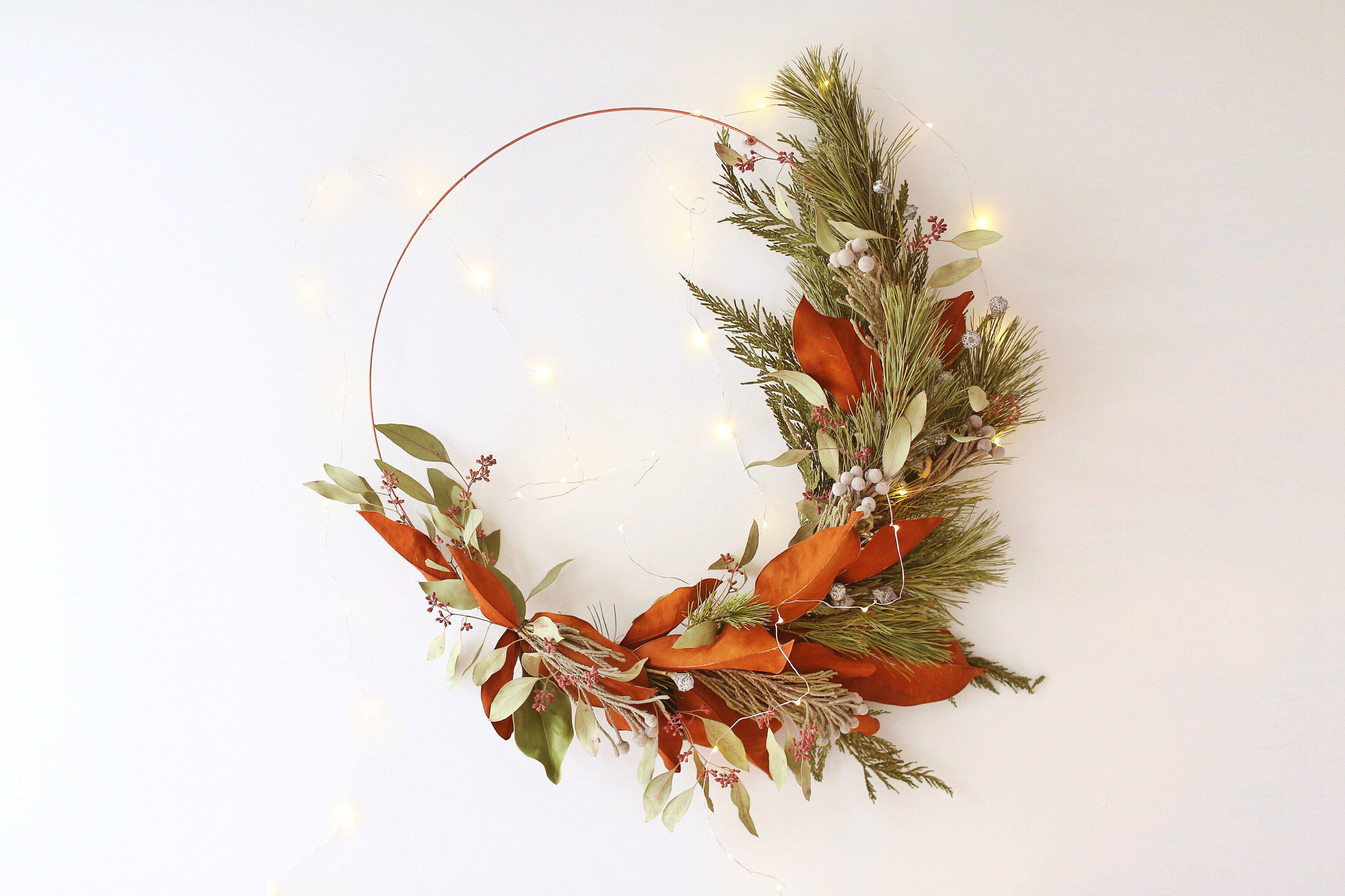 Taji la Krismasi la Eucalyptus Picha ya Ukuta