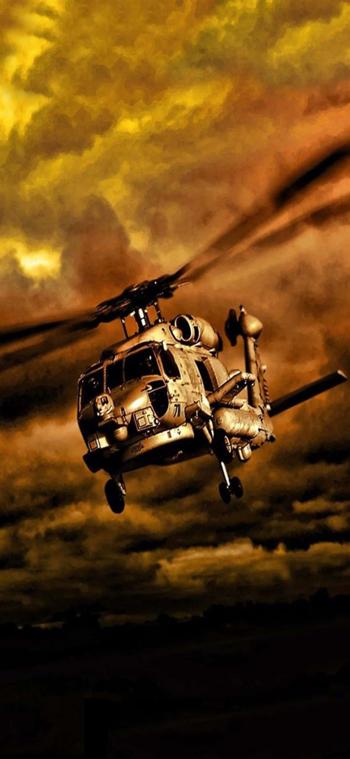 Take Flight with iPhone Xs and Helicopters. Picha ya Ukuta
