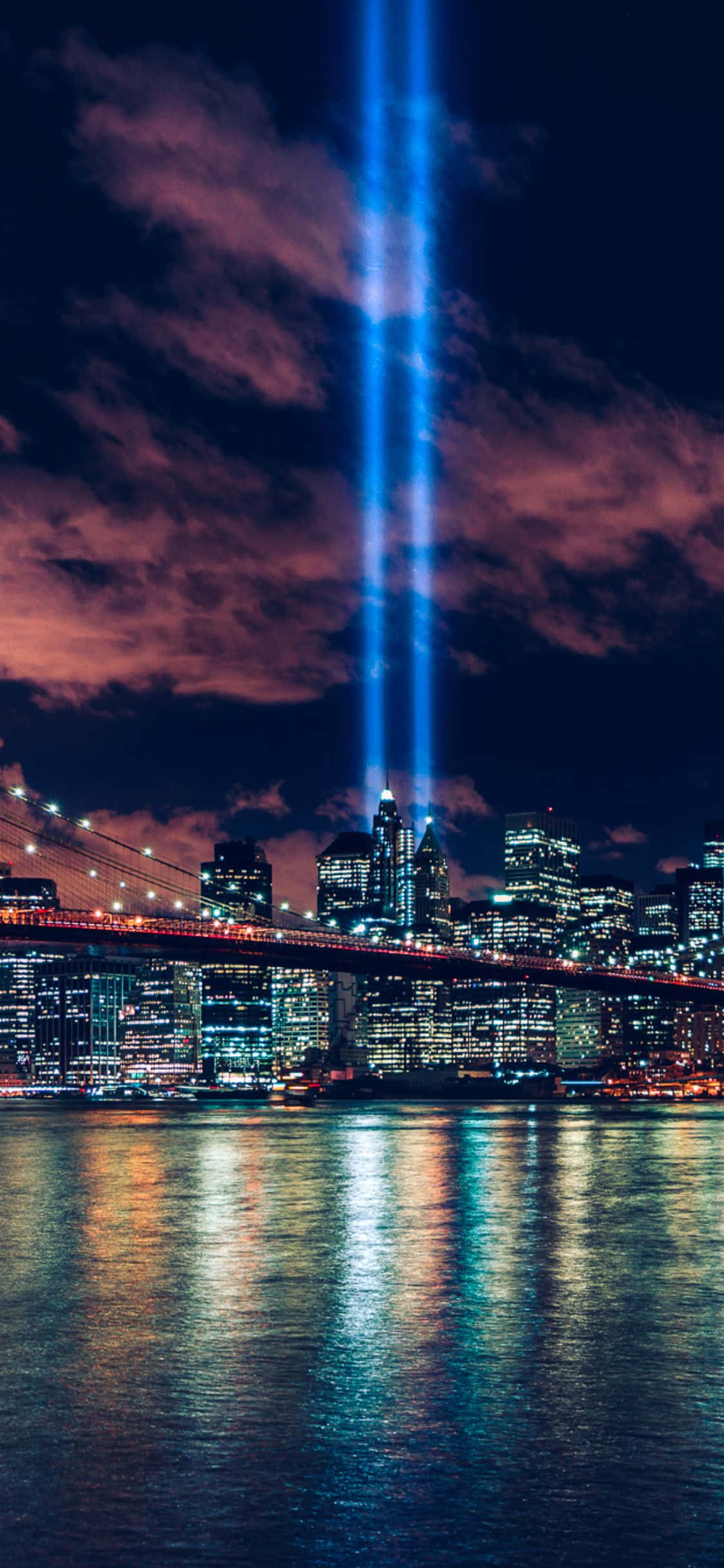 Kufurahia mwanga mzuri wa New York na iPhone X yako. Picha ya Ukuta