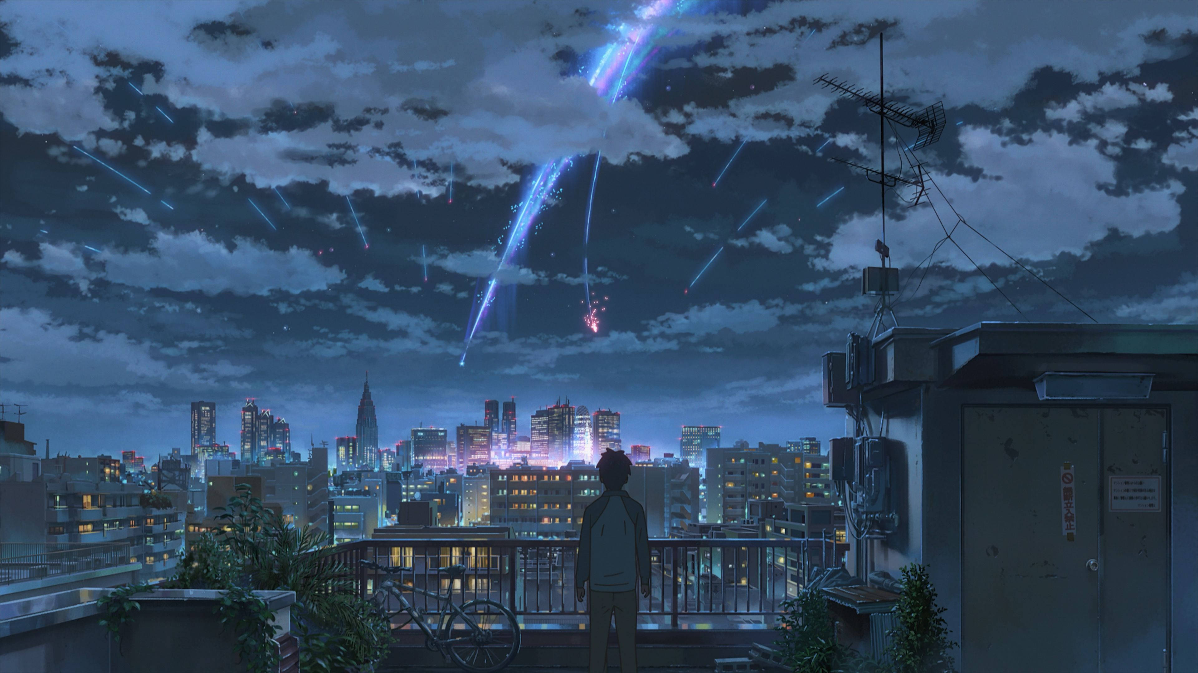 Taki na Kimweta Katika Filamu ya Anime Jina Lako 2016 Picha ya Ukuta