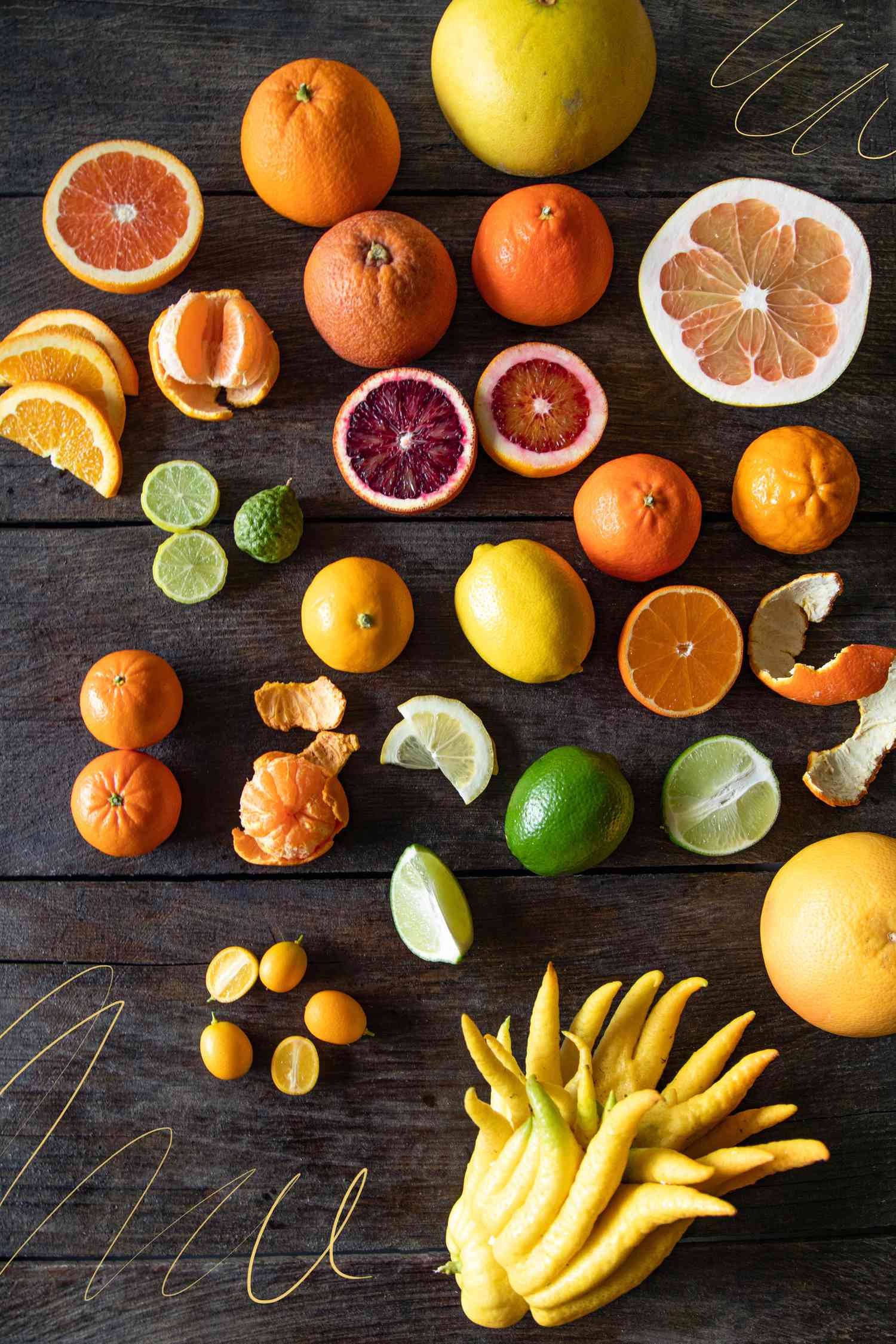 Tangelo Fruits Display Picha ya Ukuta