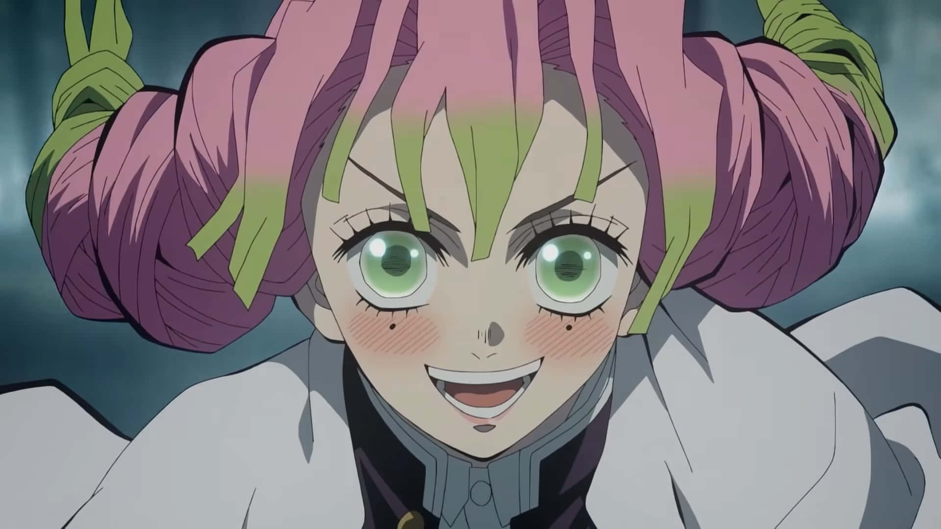 Tanjiro Kamado kutoka Demon Slayer anasumbua na shaitani mwenye nguvu Picha ya Ukuta