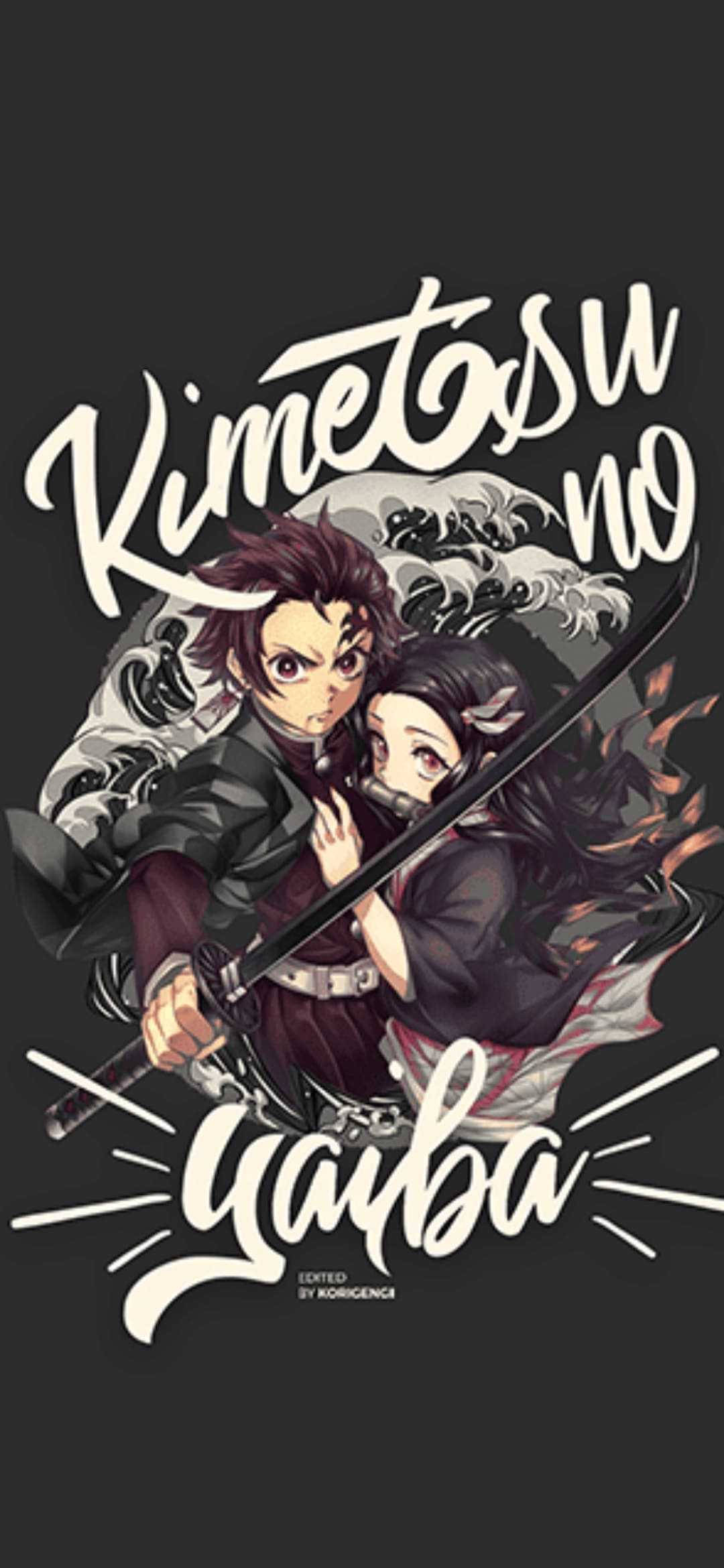 Tanjiro na Nezuko Demon Slayer iPhone Picha ya Ukuta