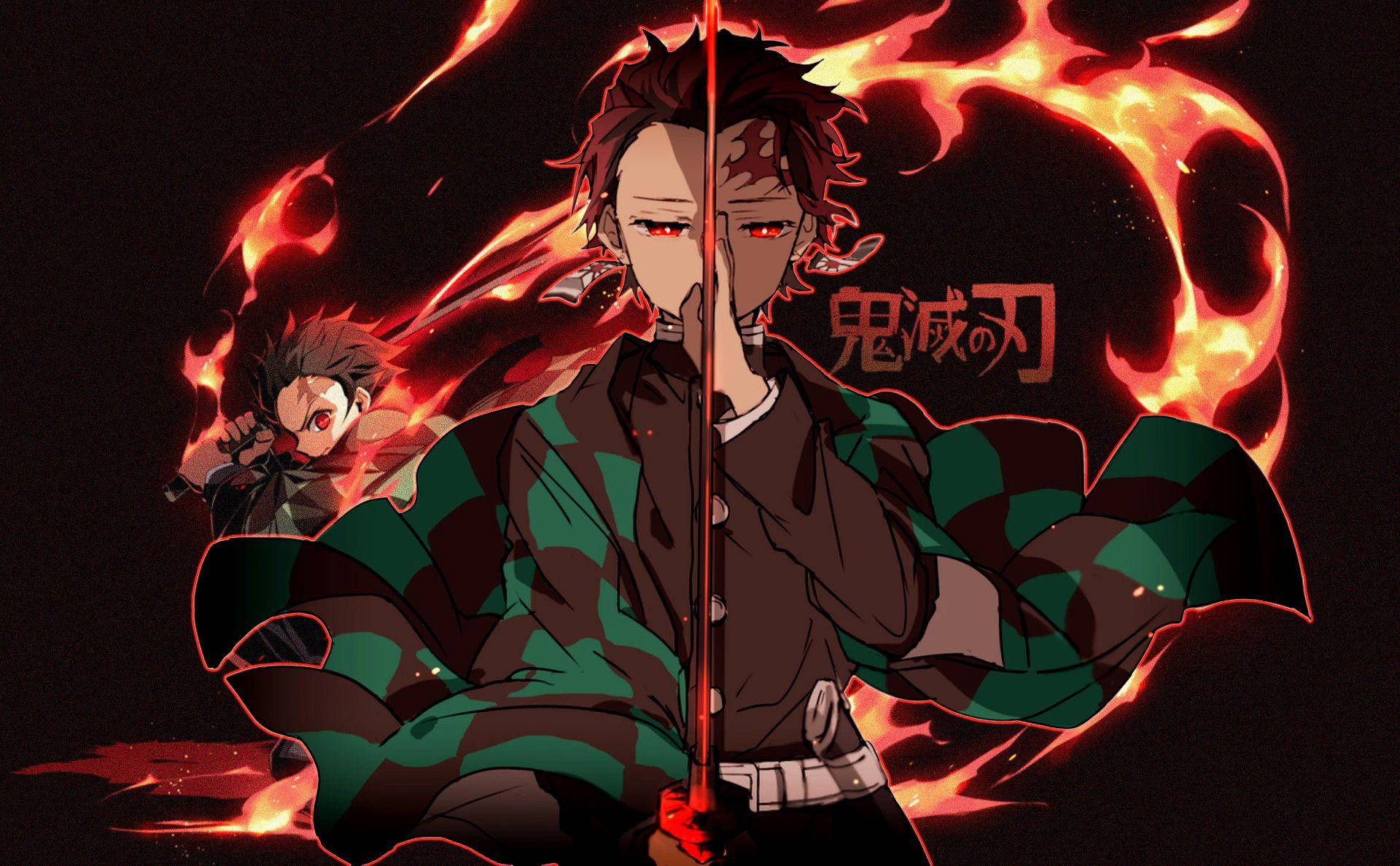 Tanjiro wa Demon Slayer Anga Safi la Bluu Picha ya Ukuta