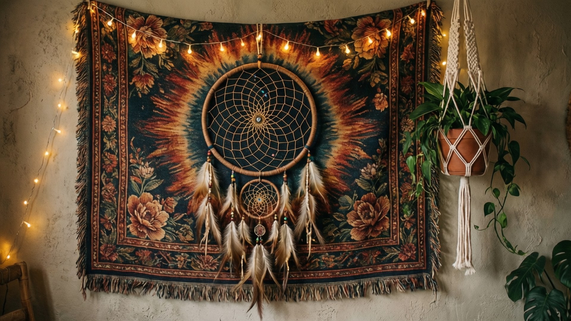 Tapestry ya Bohemia Picha ya Ukuta