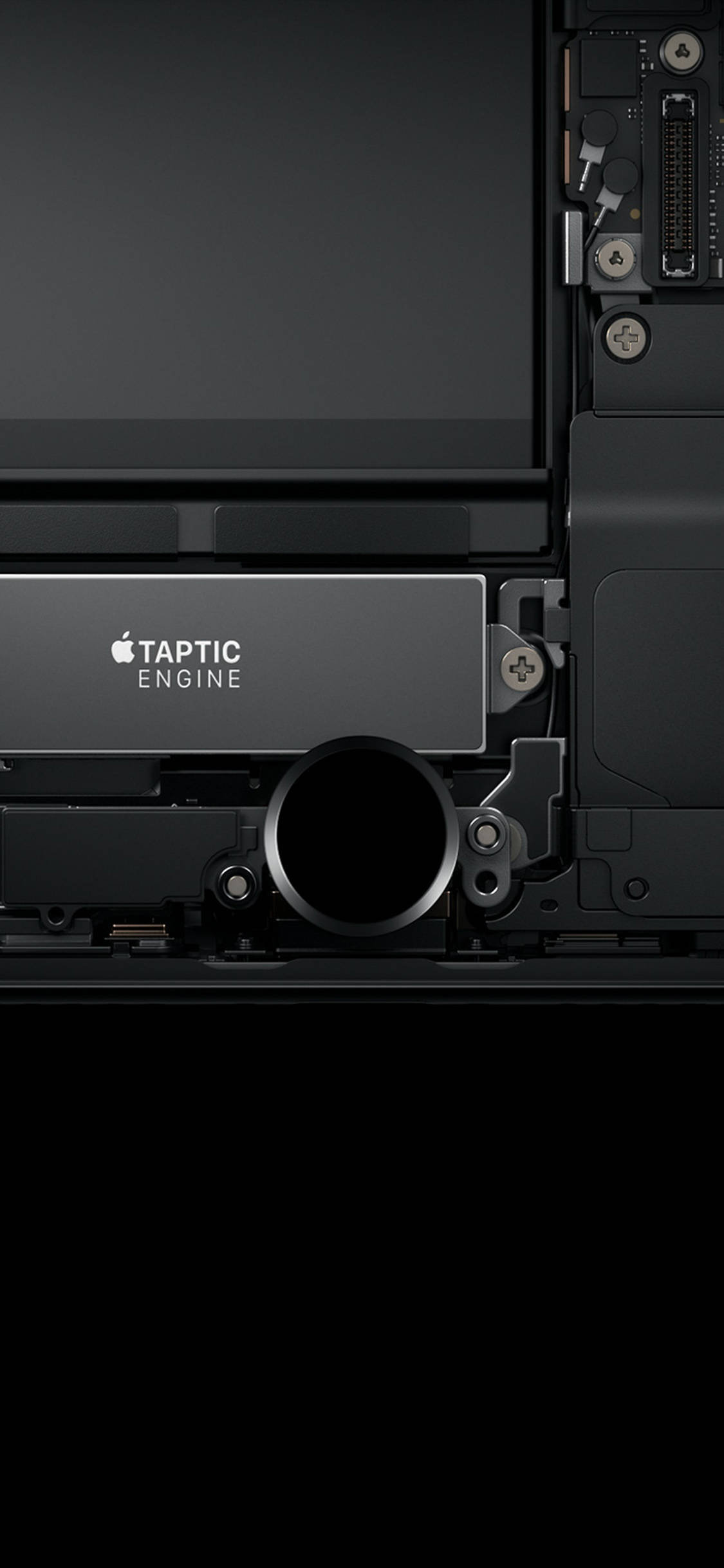 Taptic Engine Minimal Dark iPhone Picha ya Ukuta