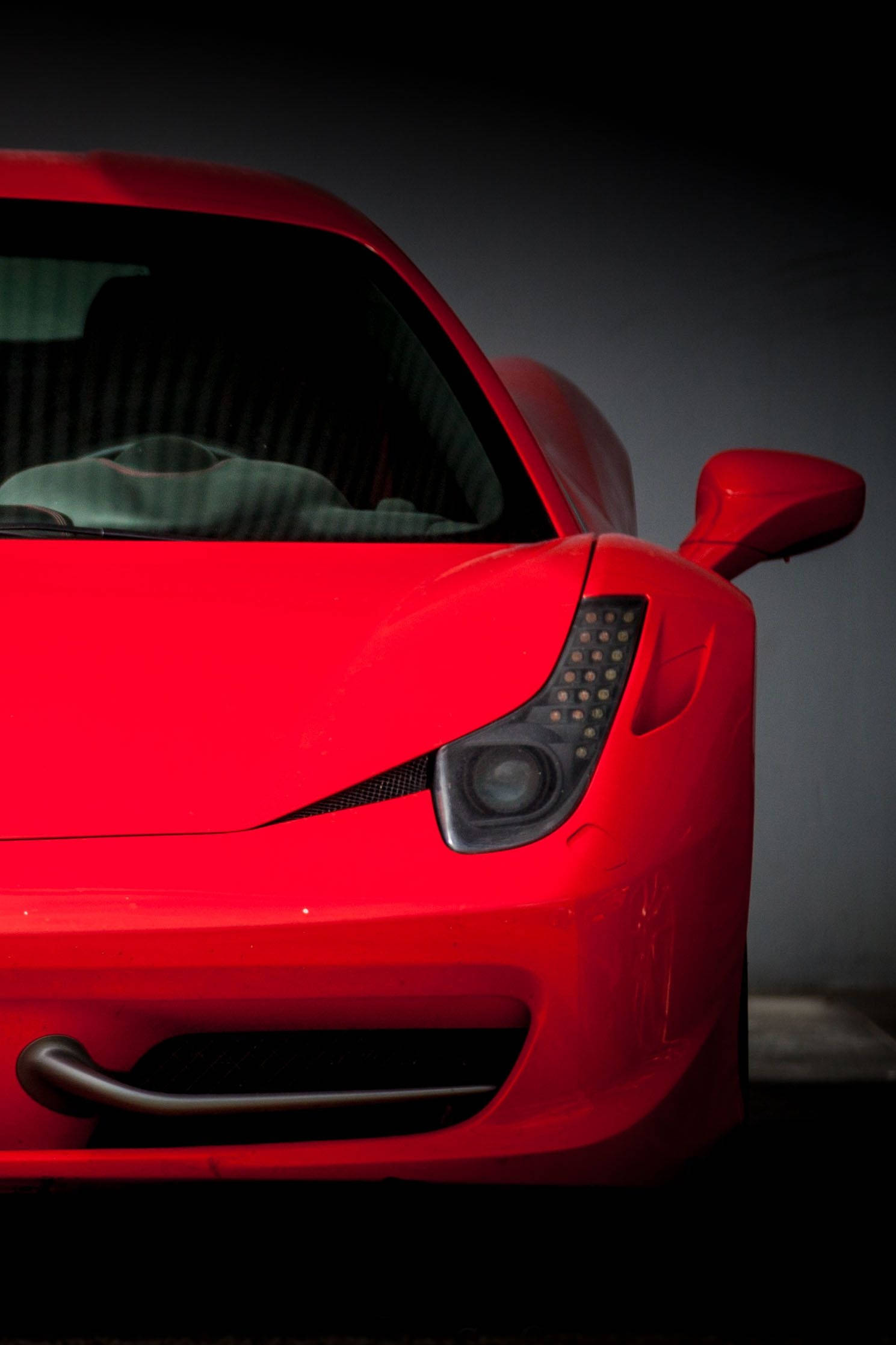 Taswira Nyekundu ya Ferrari kwa iPhone Picha ya Ukuta