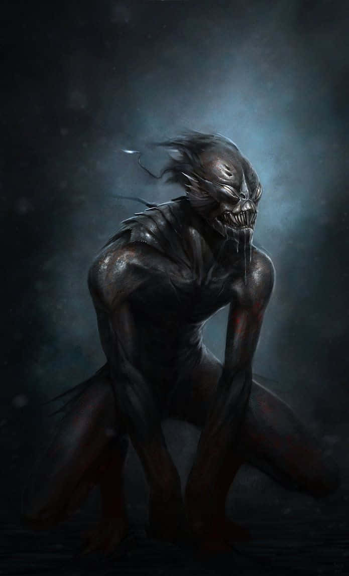Taswira ya Kiumbe cha Ajabu Chupacabra Alien Picha ya Ukuta