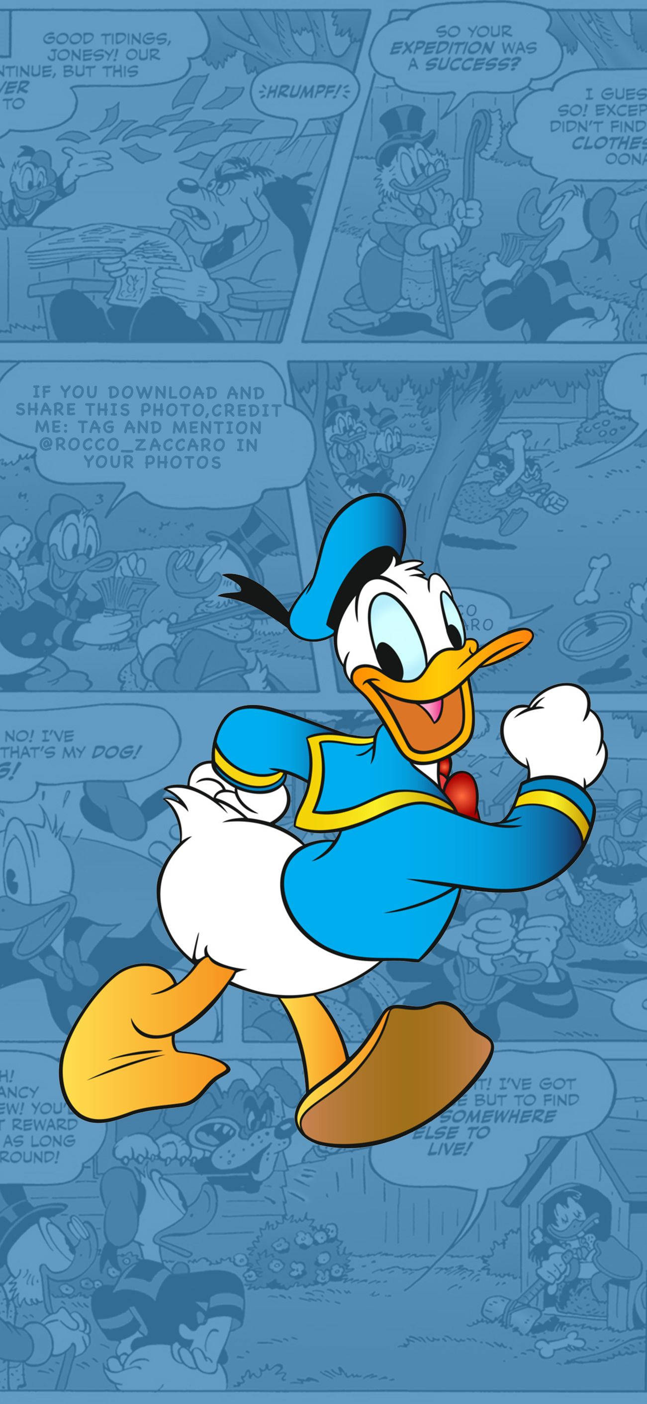 Taswira ya Komiki ya Donald Duck Picha ya Ukuta