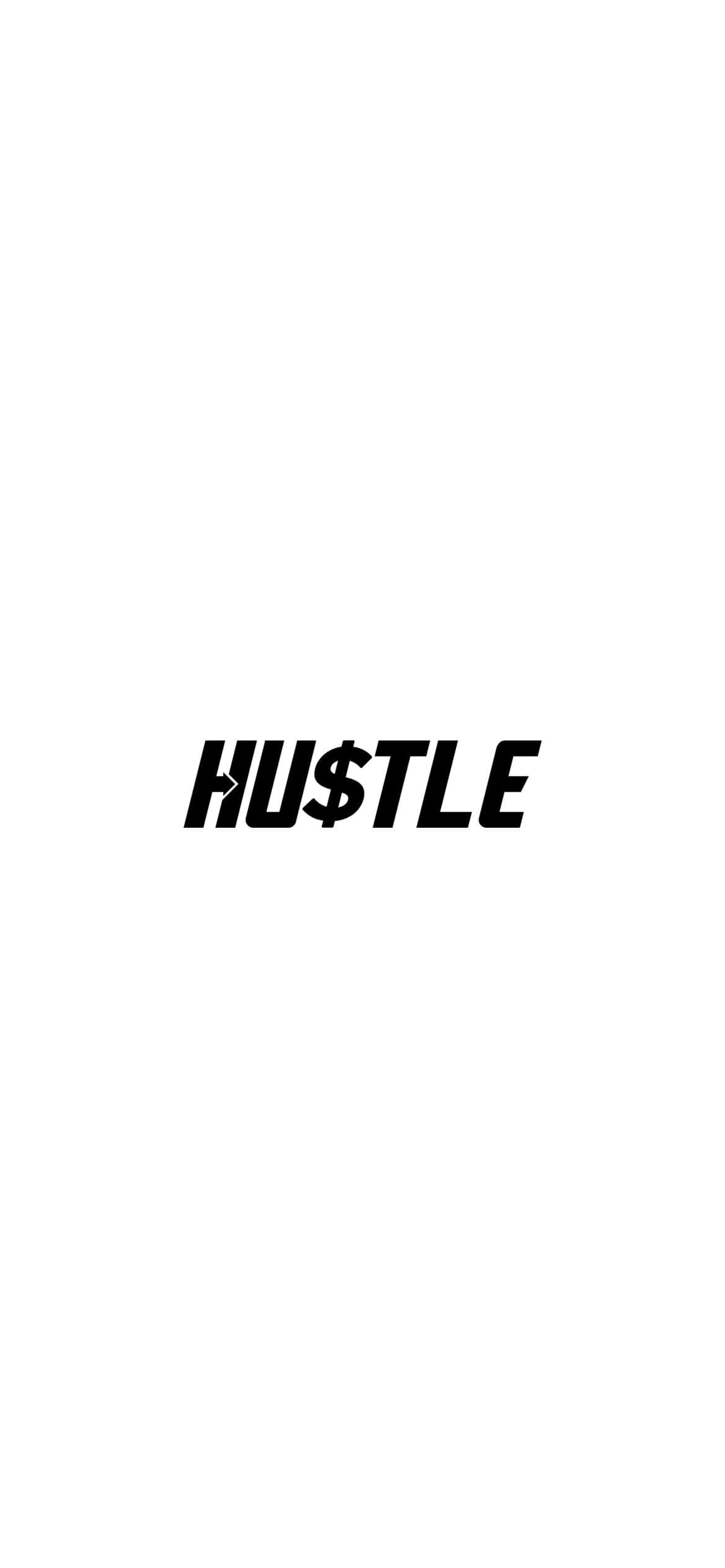 taswira ya siyo na nyeusi ya neno hustle Picha ya Ukuta