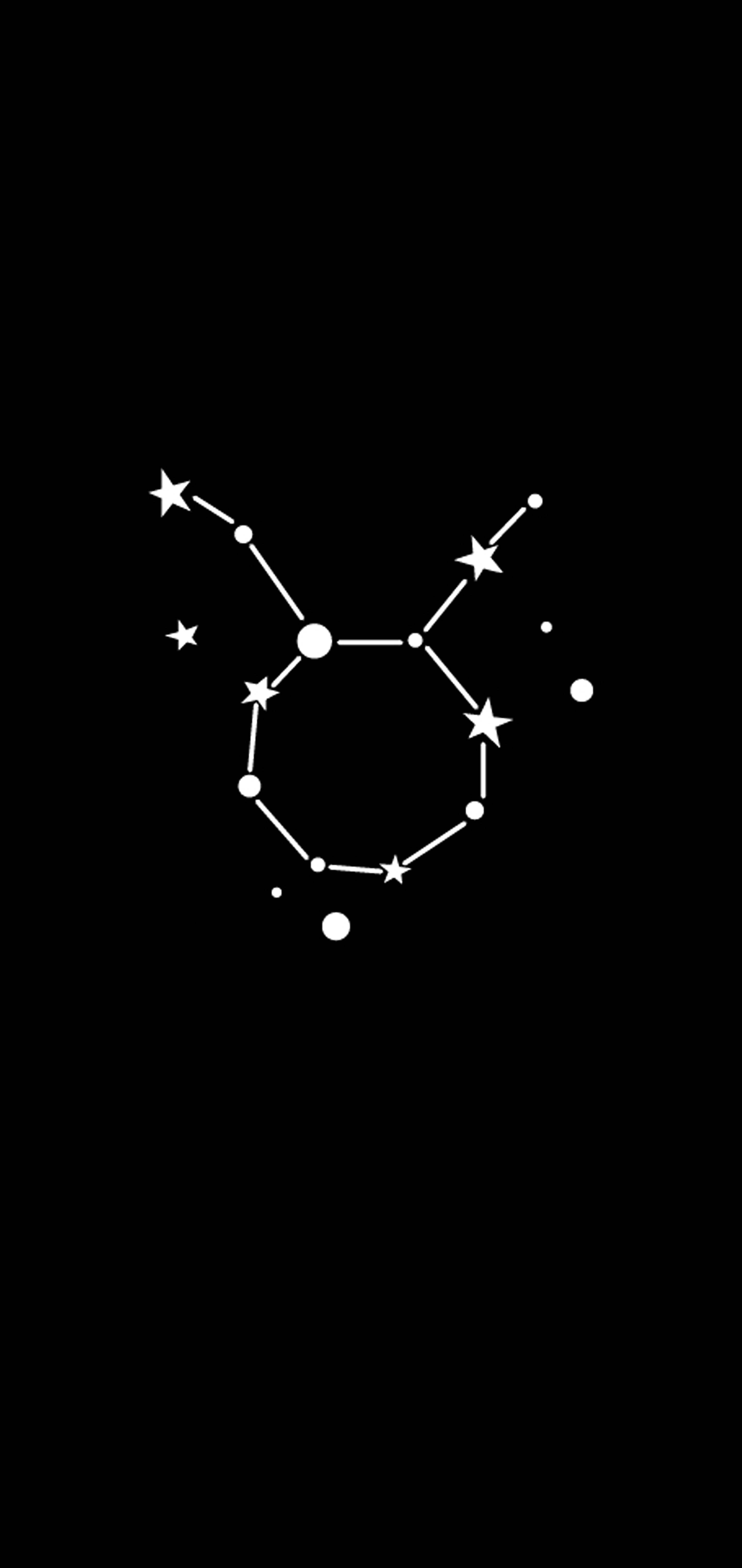 Taurus Zodiac Nyeusi Na Safi Picha ya Ukuta