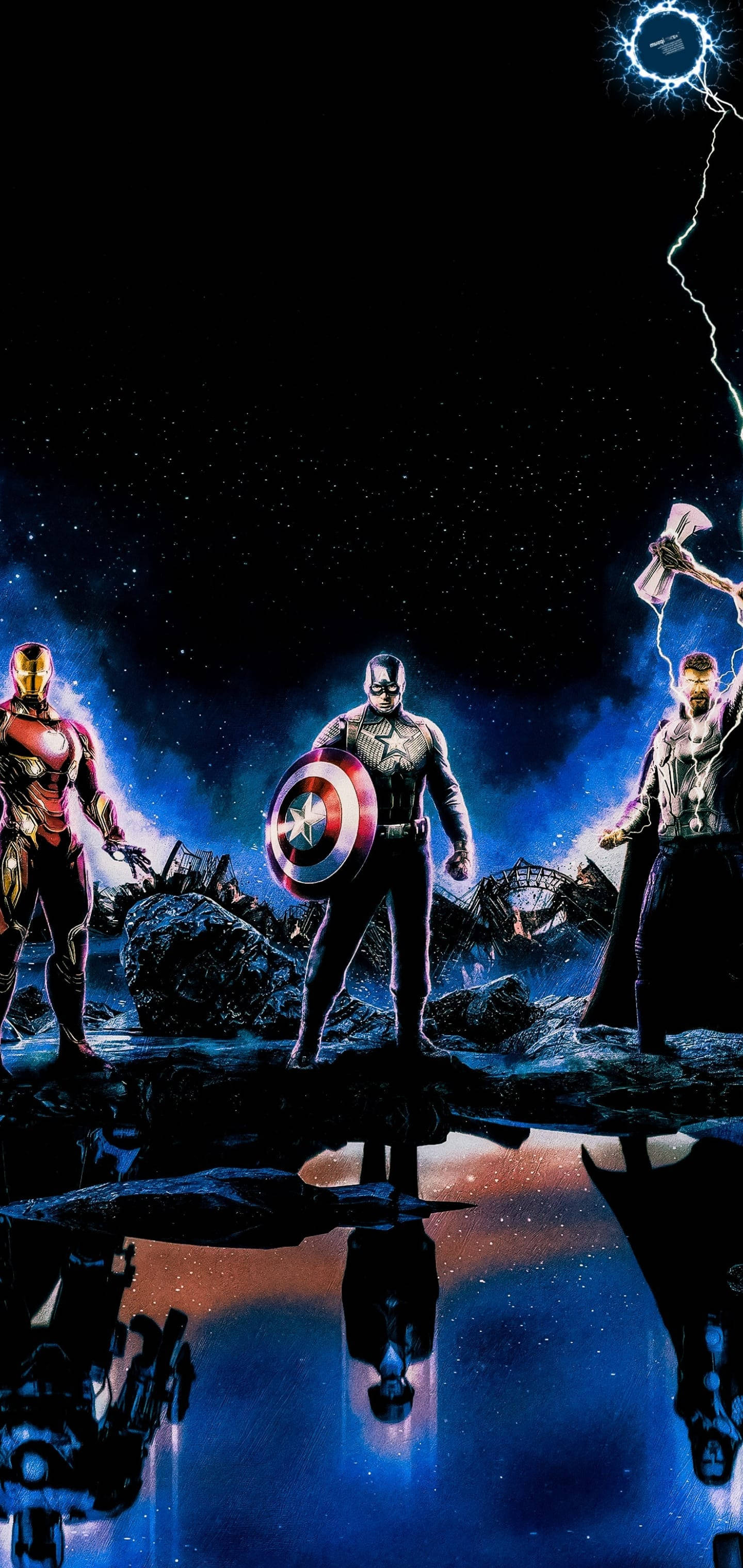 Tayari Kufanya Mwendo wa Galaksi na Avengers na Samsung Galaxy S10 Plus Picha ya Ukuta