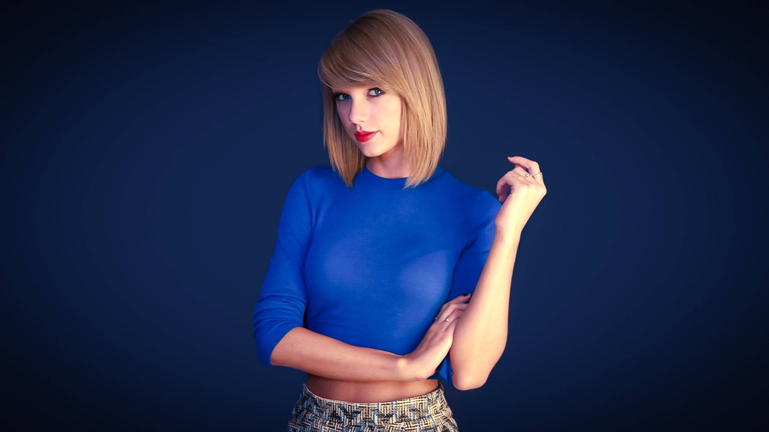 Taylor Swift katika Bluu Picha ya Ukuta