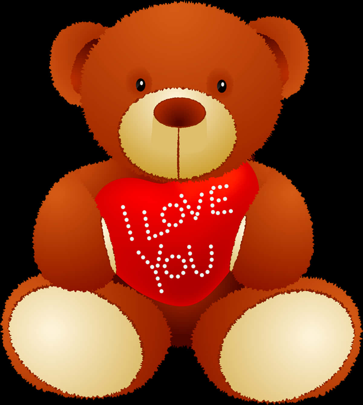 Teddy Bear Akiwa na Moyo wa Upendo Picha ya Ukuta