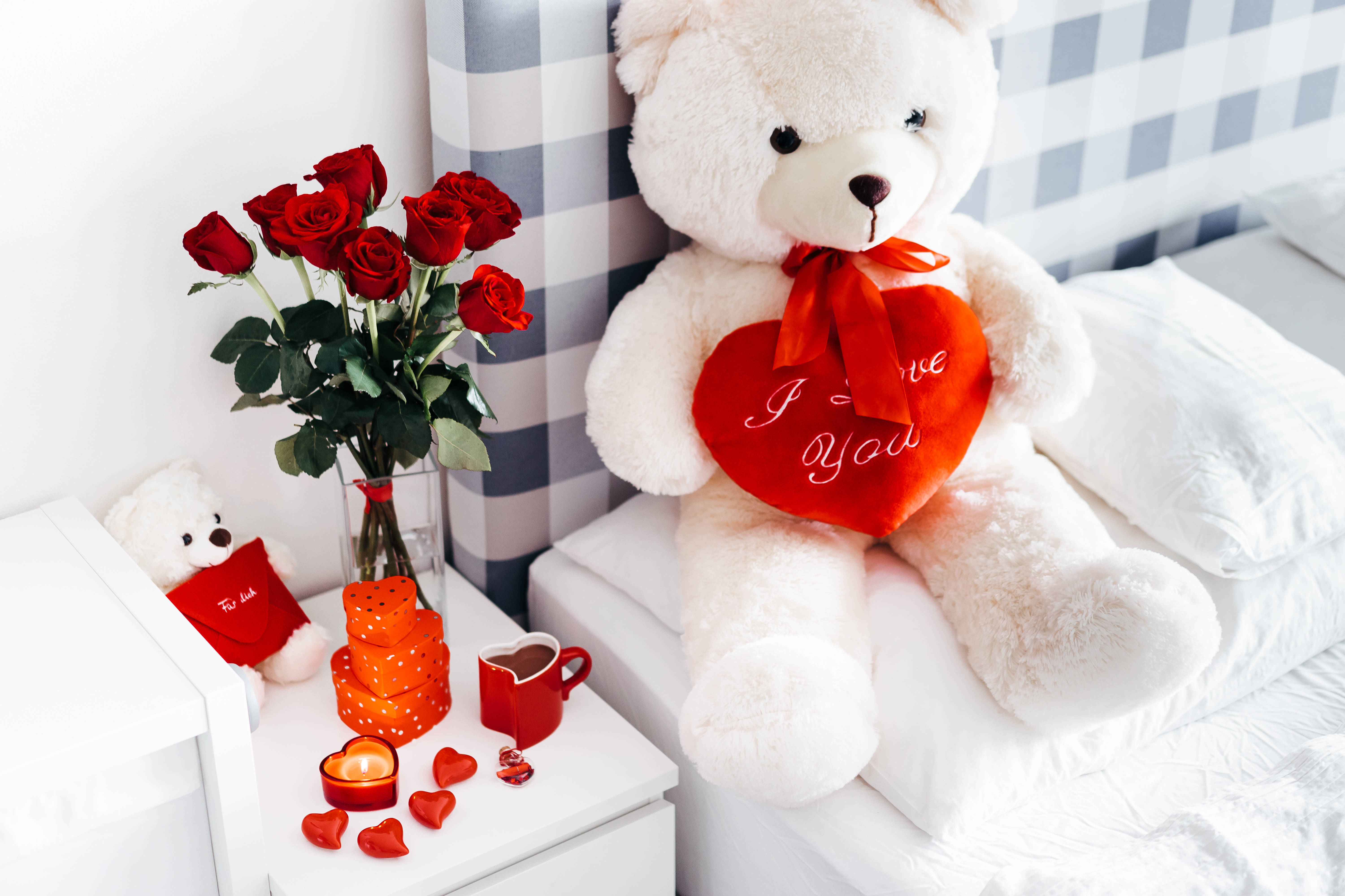 Teddy Bear I Love You So Much Picha ya Ukuta