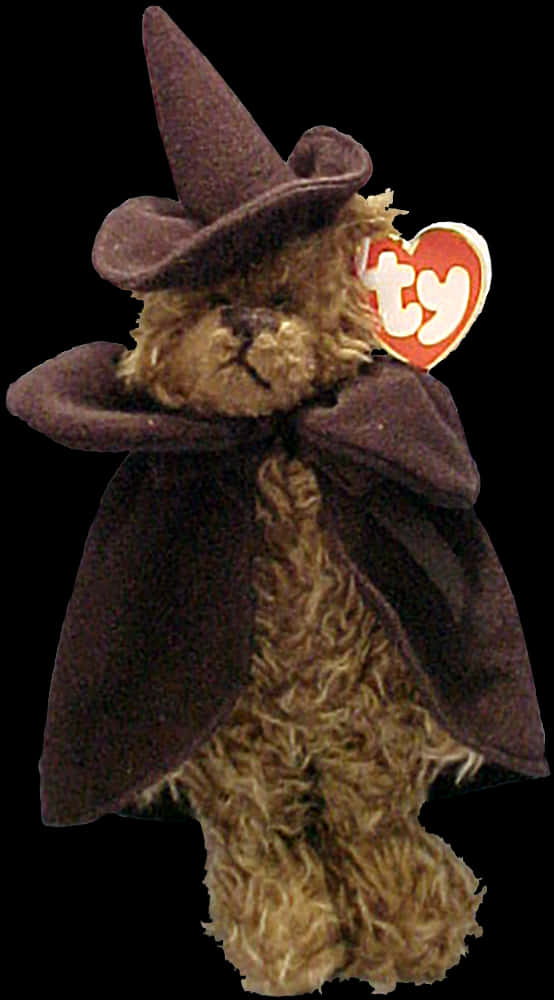 Teddy Bear wa Plush Akiwa na Kofia ya Mchawi Picha ya Ukuta