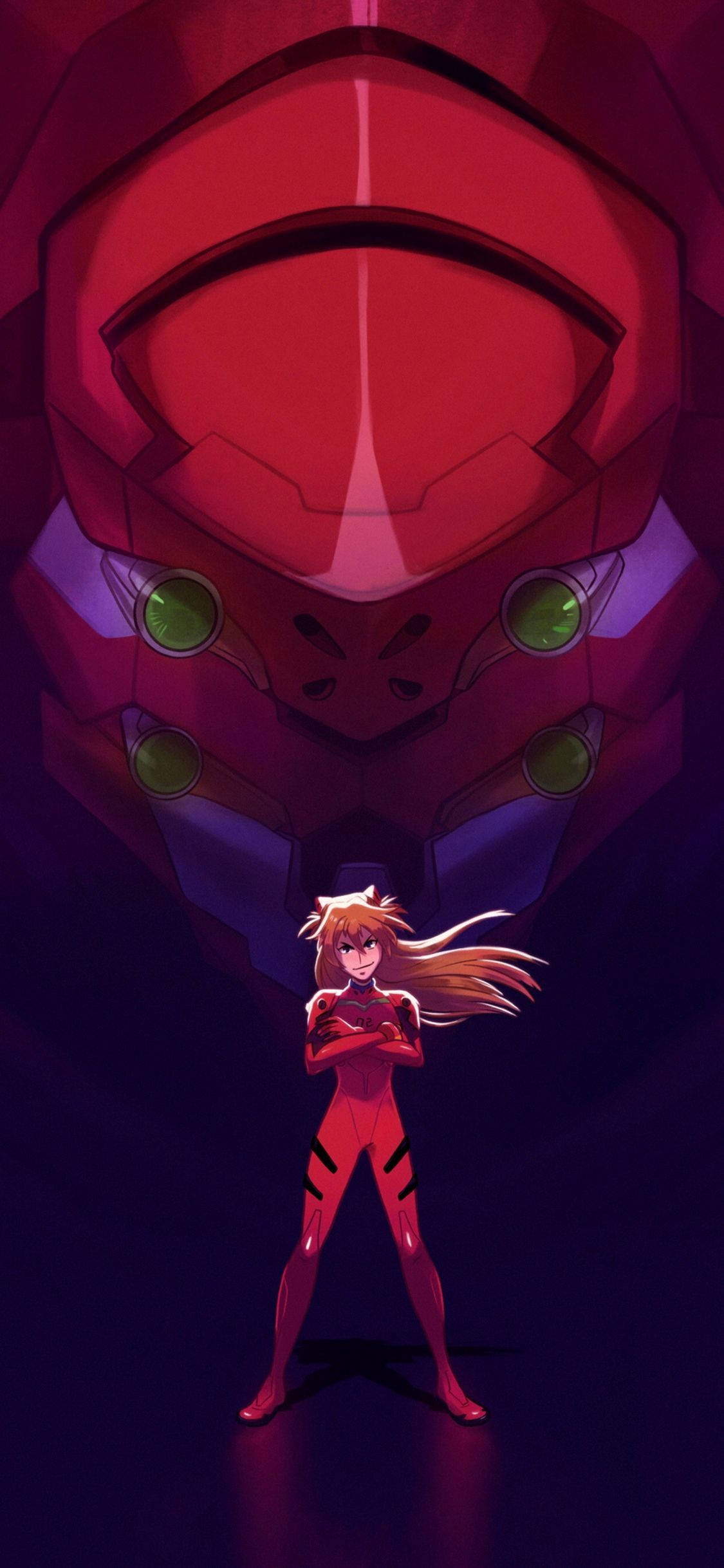 Telefoni Yenye Mwonekano wa Mwendo wa Manga na Anime, Evangelion Picha ya Ukuta