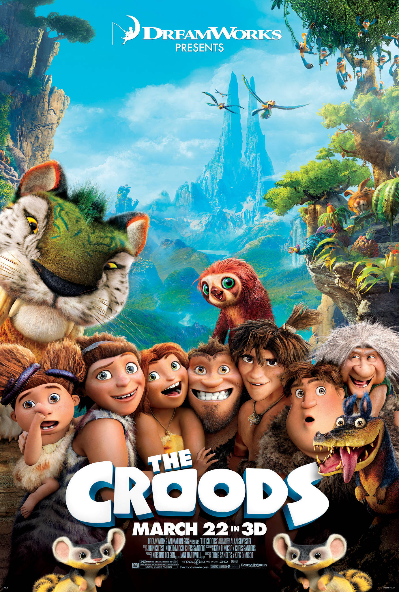 The Croods 3D Movie Poster Picha ya Ukuta