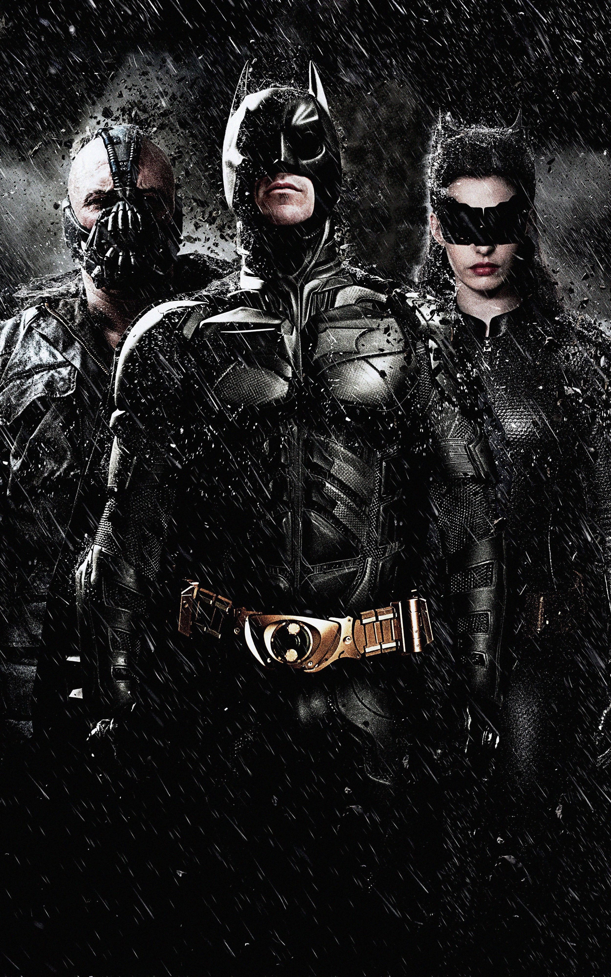 The Dark Knight Batman, Bane And Cat Woman Picha ya Ukuta