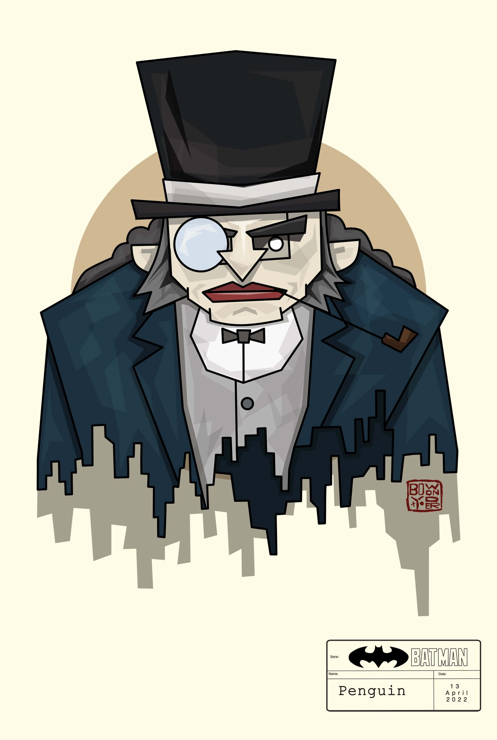 The Dark Knight inakabiliwa na The Penguin Picha ya Ukuta