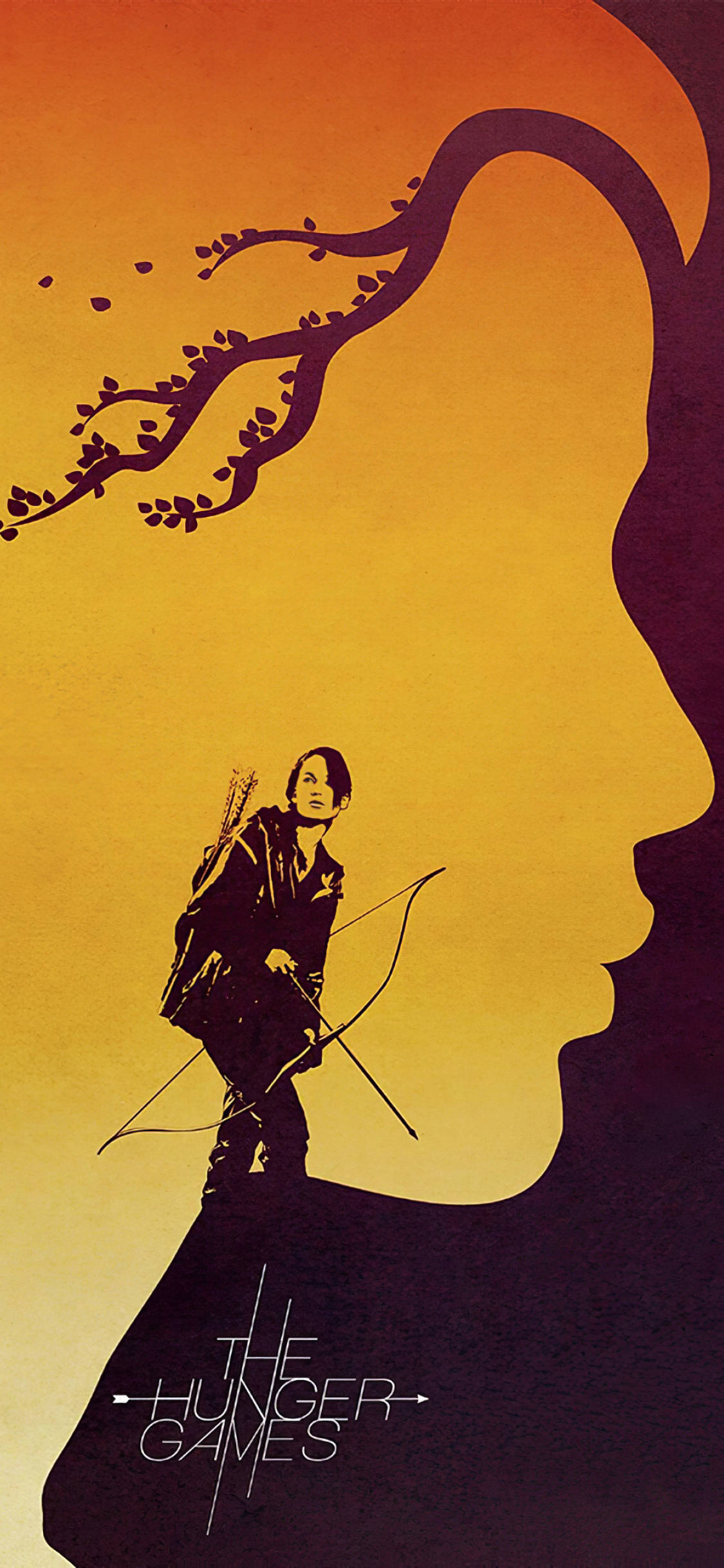 The Hunger Games Katniss Vector Art Picha ya Ukuta