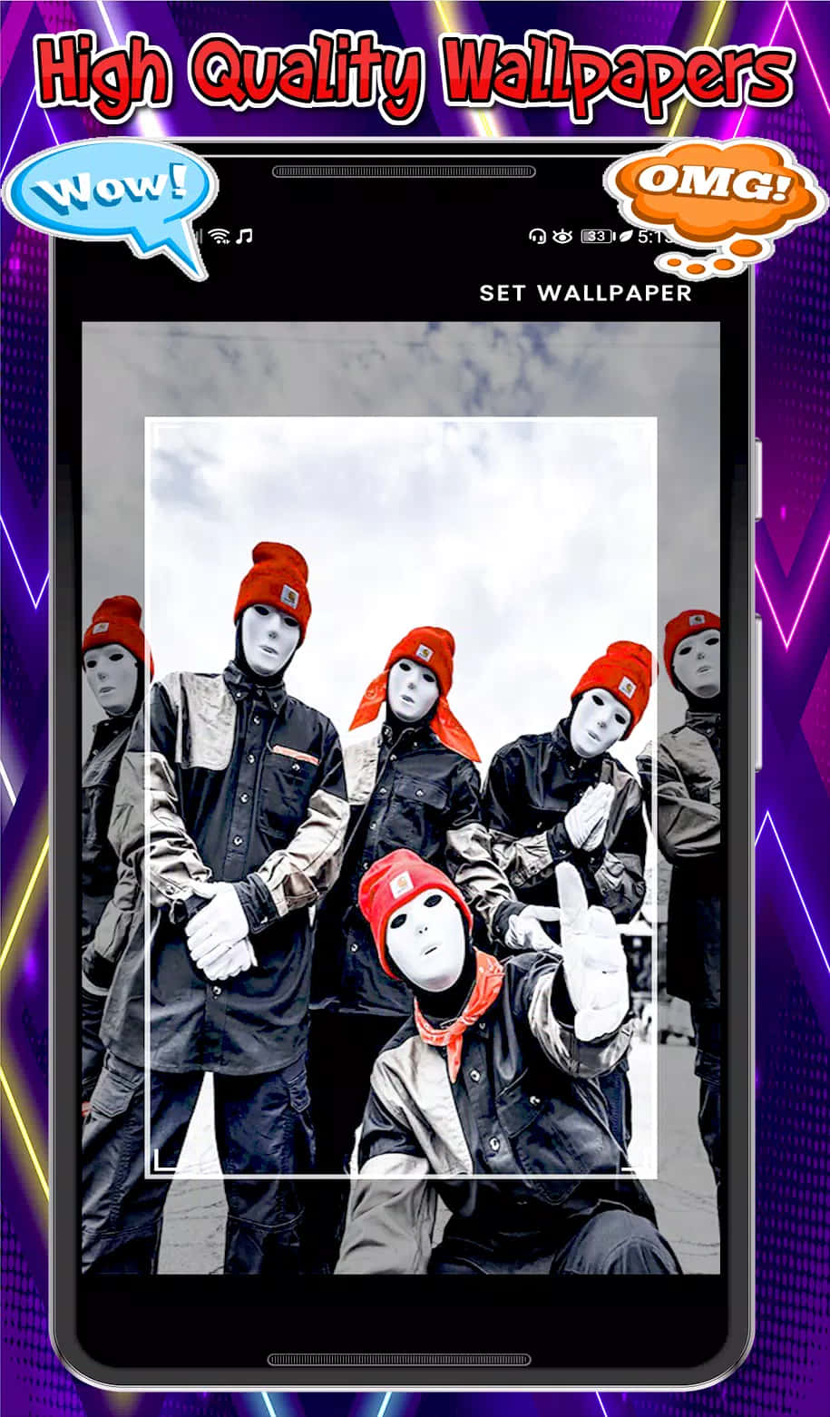 The Jabbawockeez wana utaratibu wa kuvutia wa dansi za Hip Hop Picha ya Ukuta