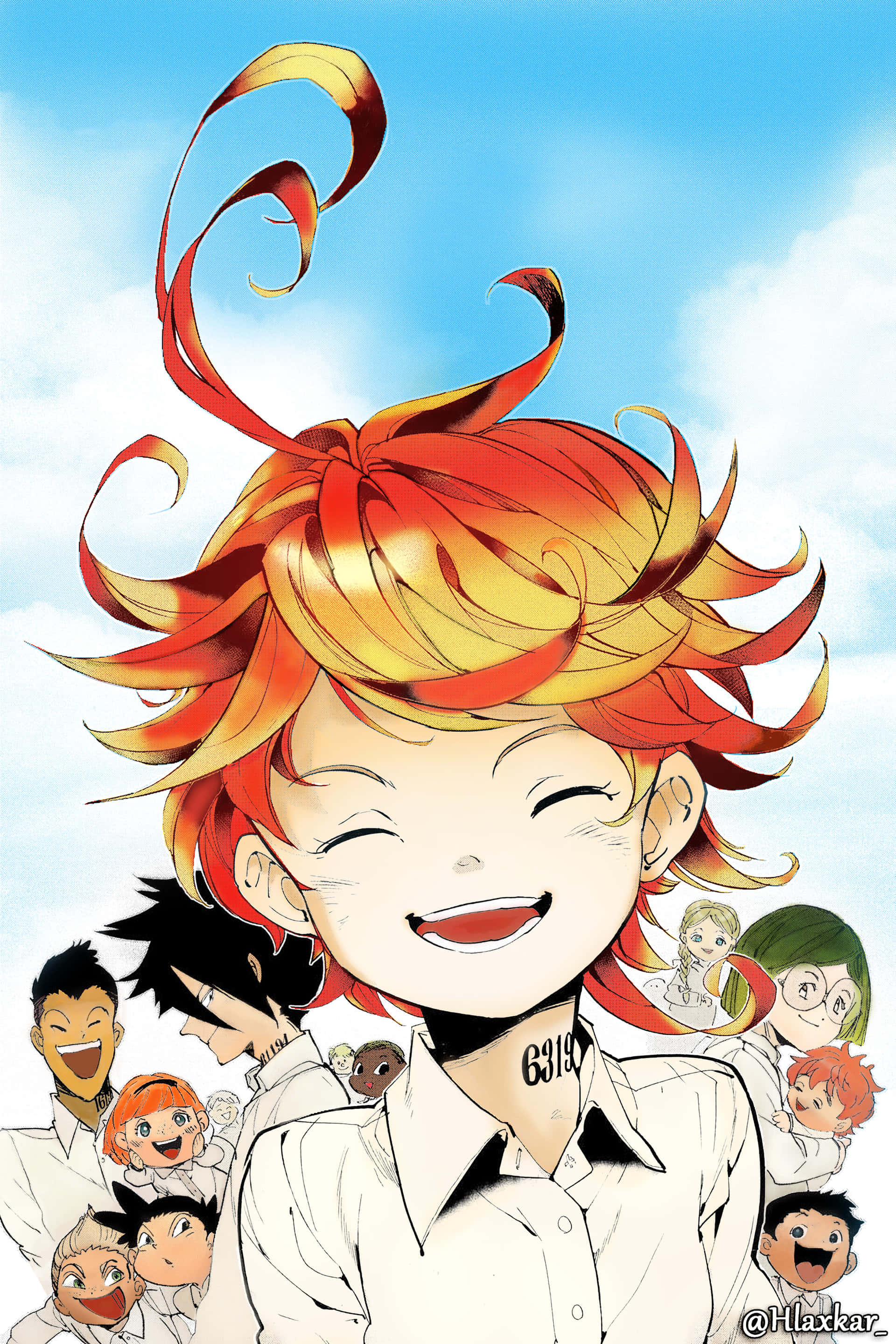 The Promised Neverland Joyful Picture Picha ya Ukuta
