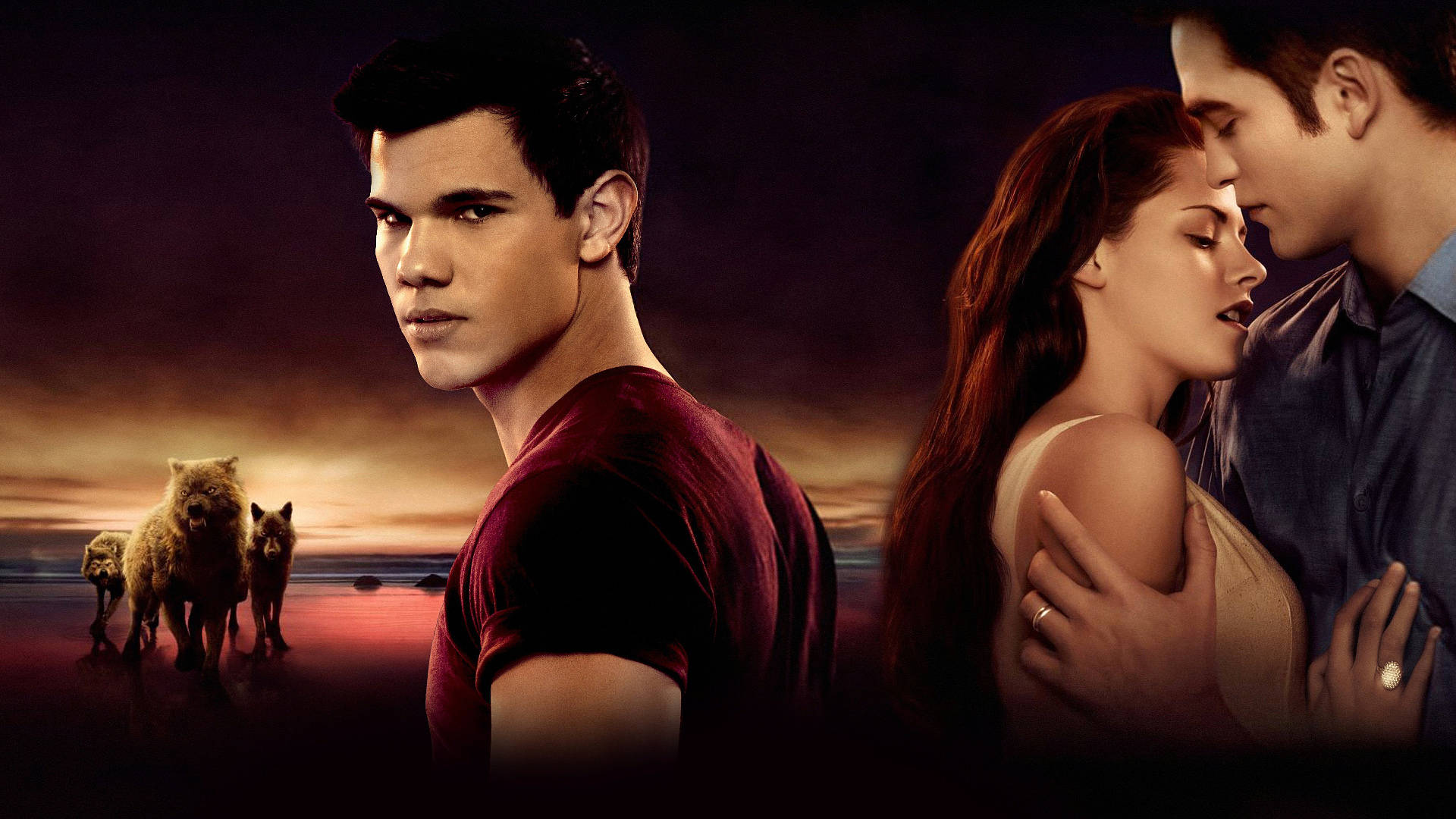 The Twilight Saga Jacob Bella Edward Picha ya Ukuta
