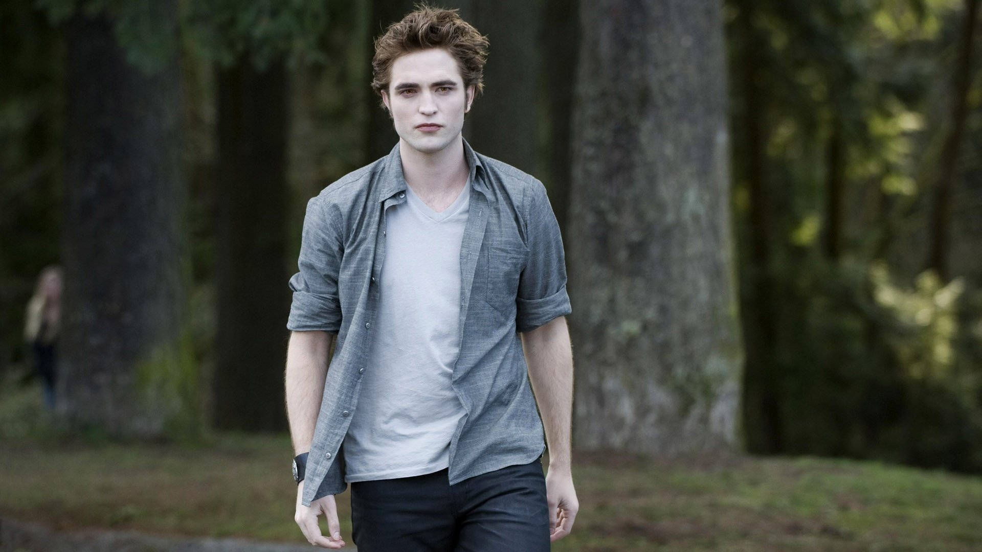 The Twilight Saga Edward Katika Misitu Picha ya Ukuta