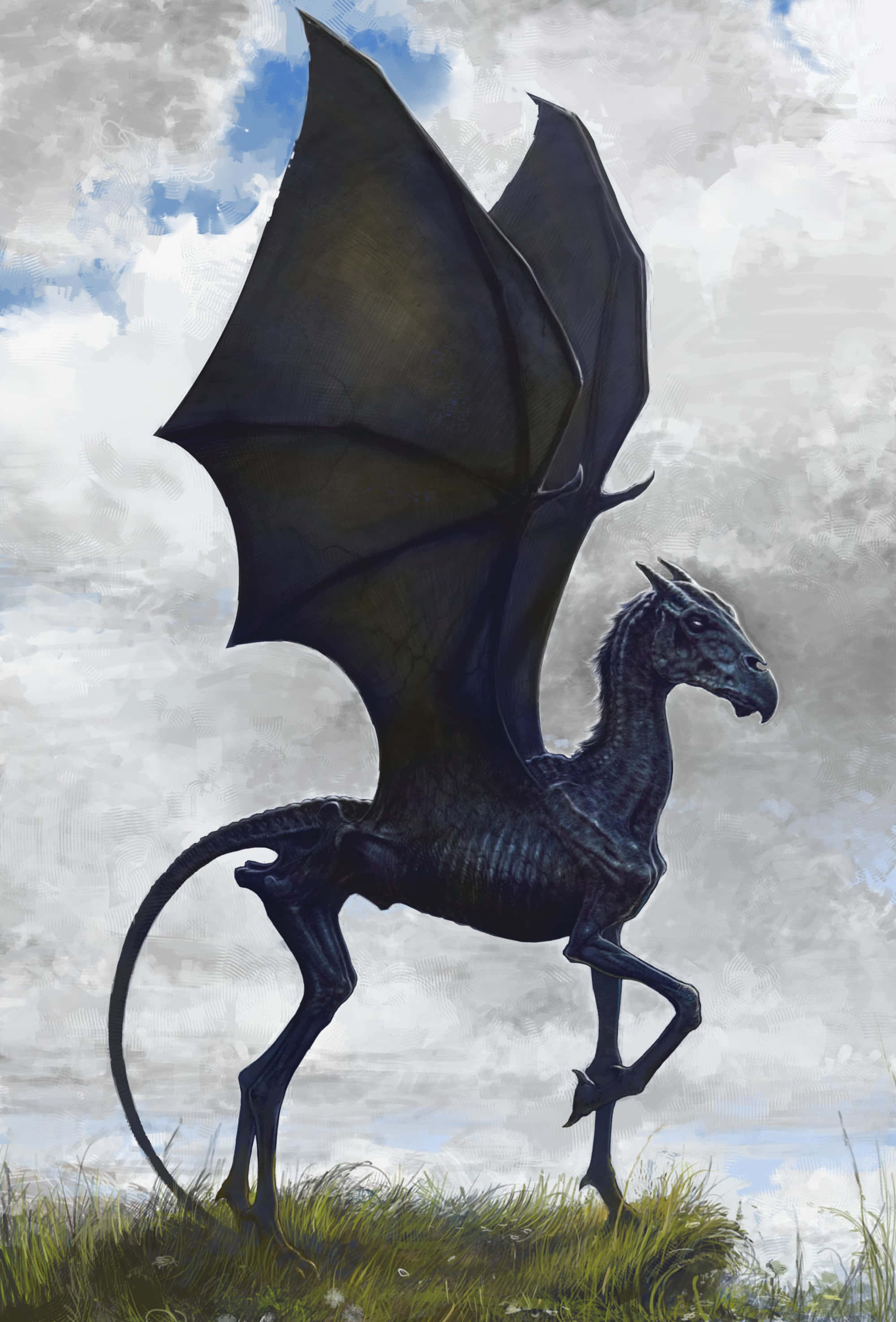 Thestral ya Kuvutia katika Mwezi wa Ajabu Picha ya Ukuta