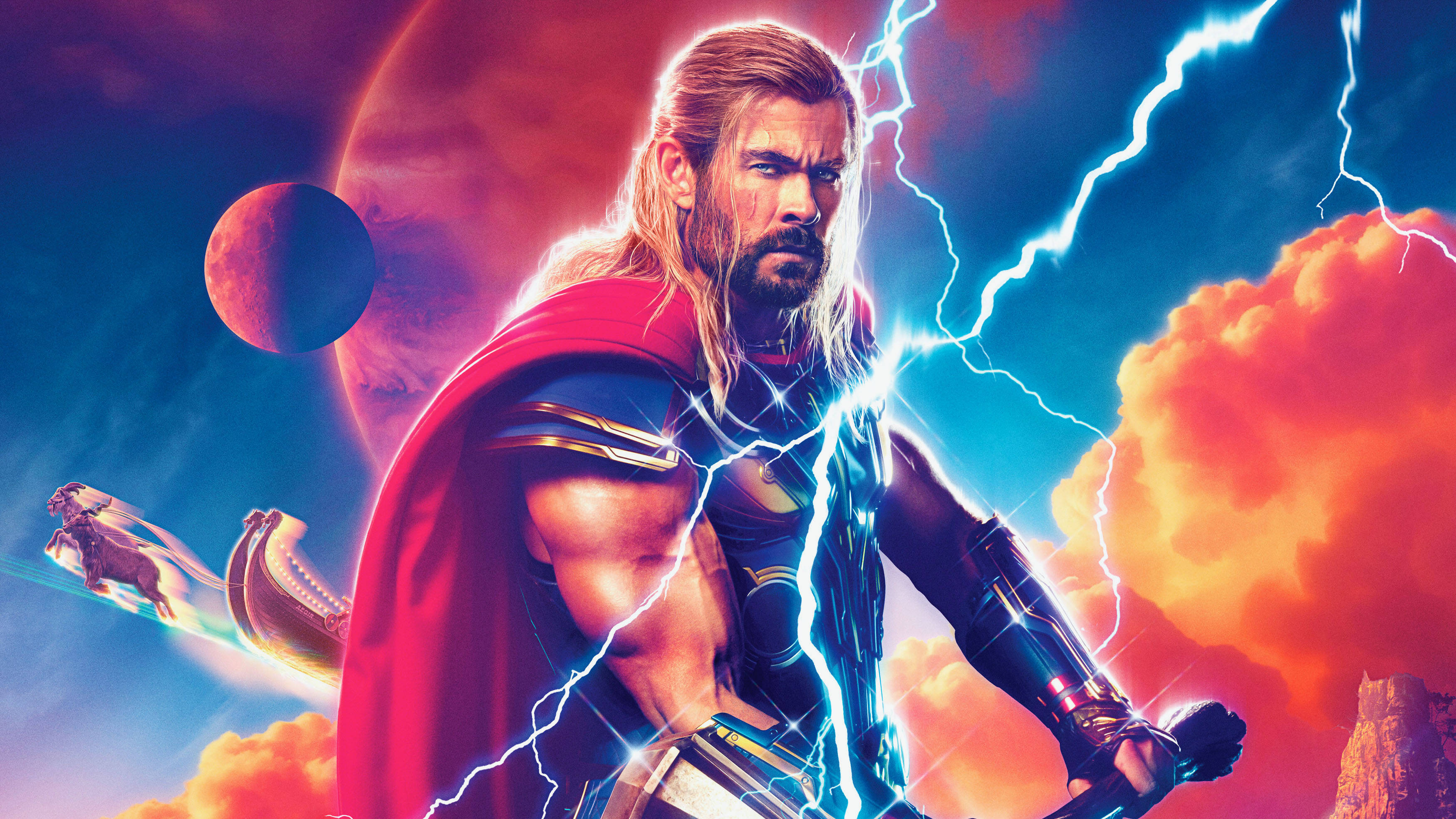 Thor Love And Thunder Thor Asiyetishwa Picha ya Ukuta