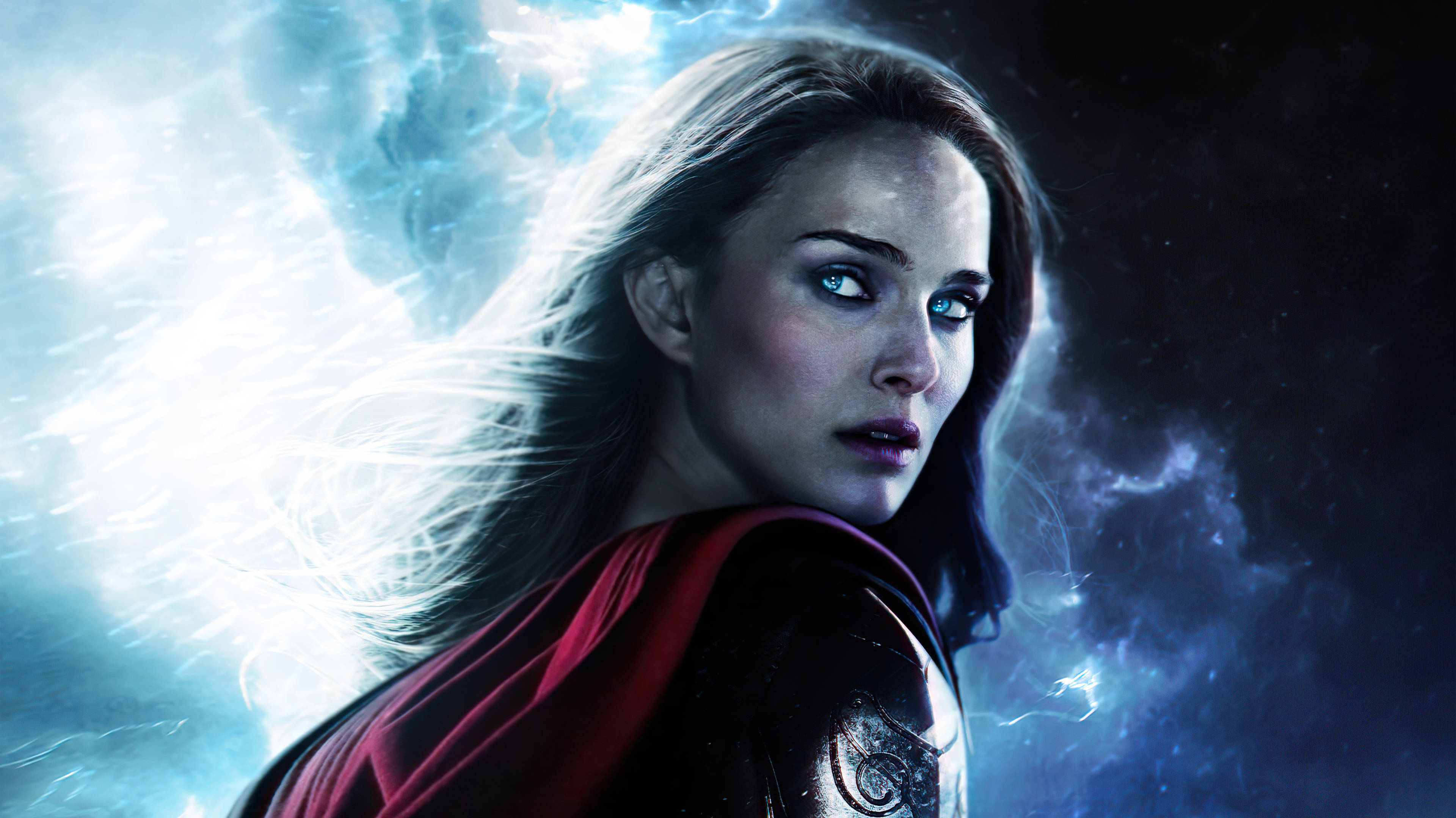 Thor Love And Thunder Jane Mwenye Kuvutia Picha ya Ukuta