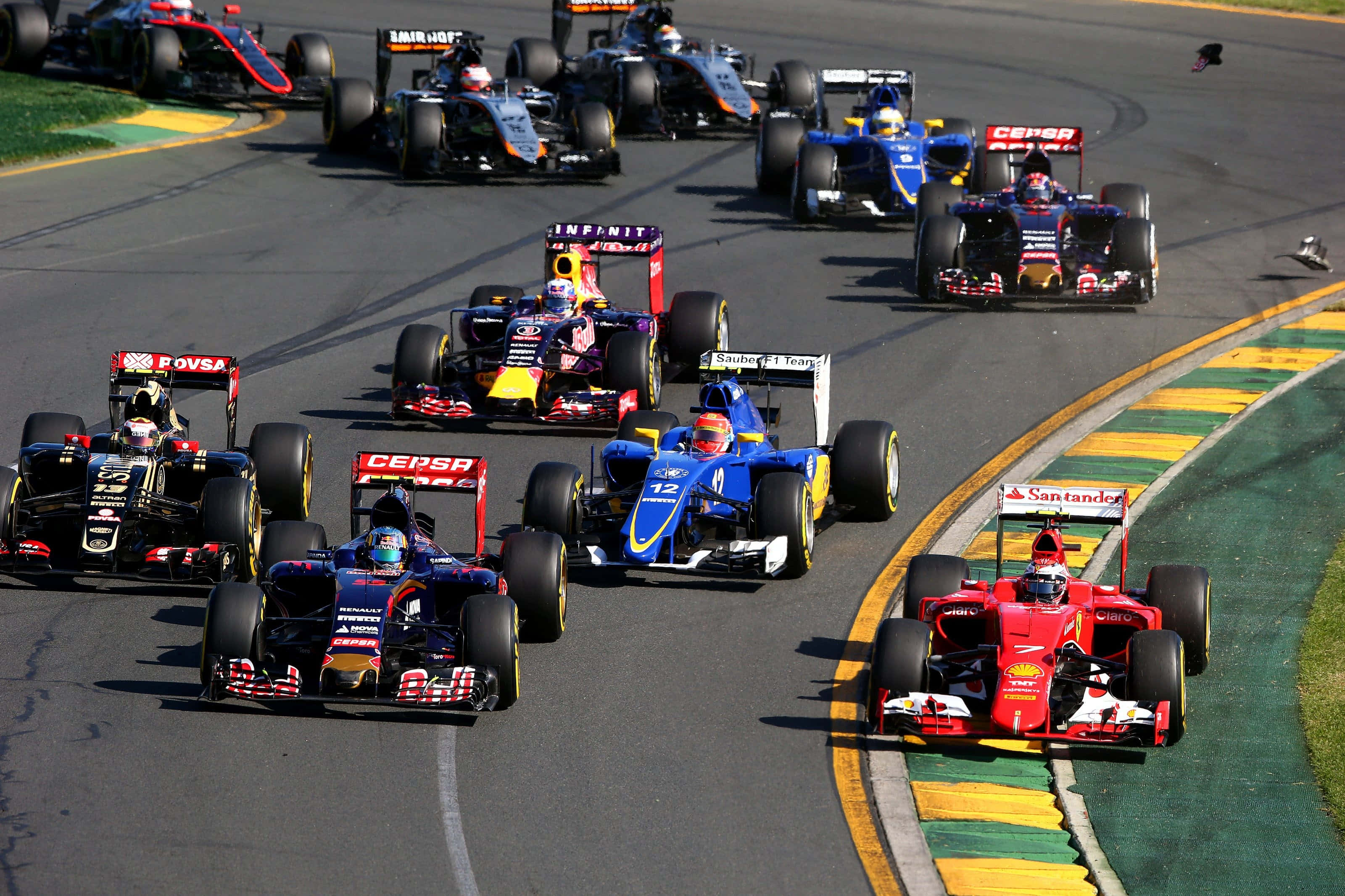 Thrilling High-Speed Car Race Picha ya Ukuta