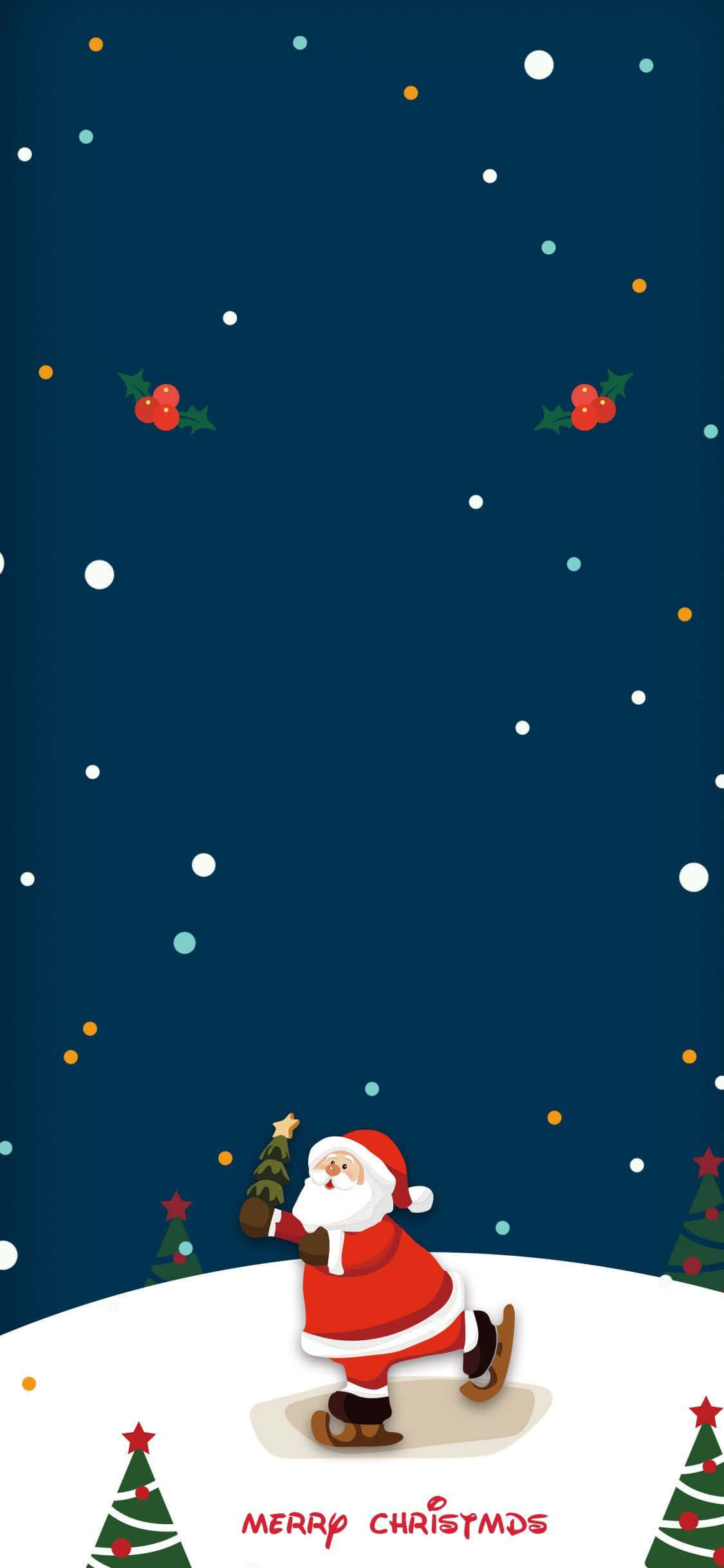 Tia mwanga wa Krismasi kwa wallpaper hii ya iPhone ya kufurahisha na ya mwanga. Picha ya Ukuta