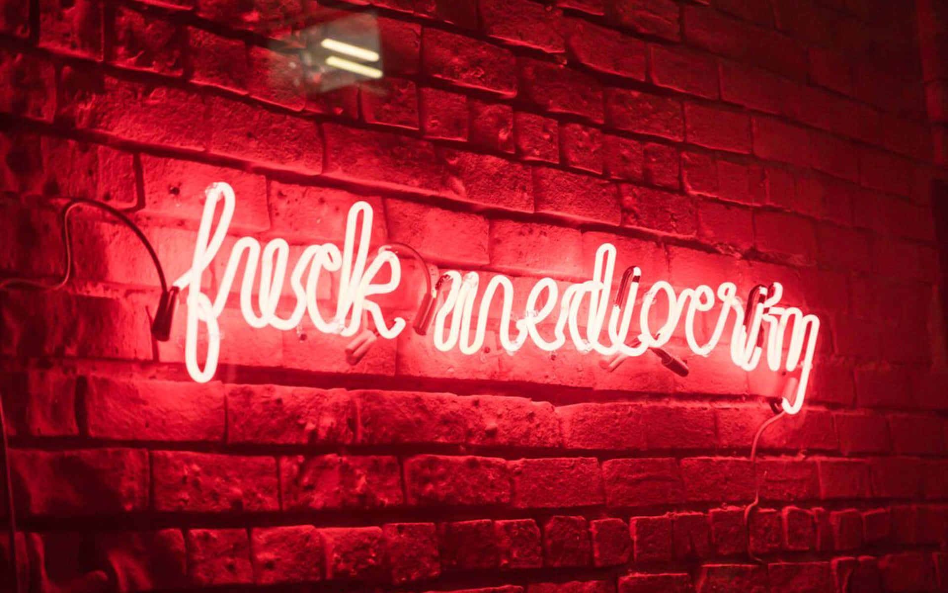 Tia mwanga wako na hii Neon Nyekundu Aesthetic! Picha ya Ukuta