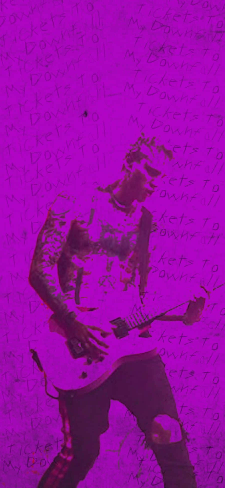 Tickets To My Downfall Graffiti Aesthetic Picha ya Ukuta
