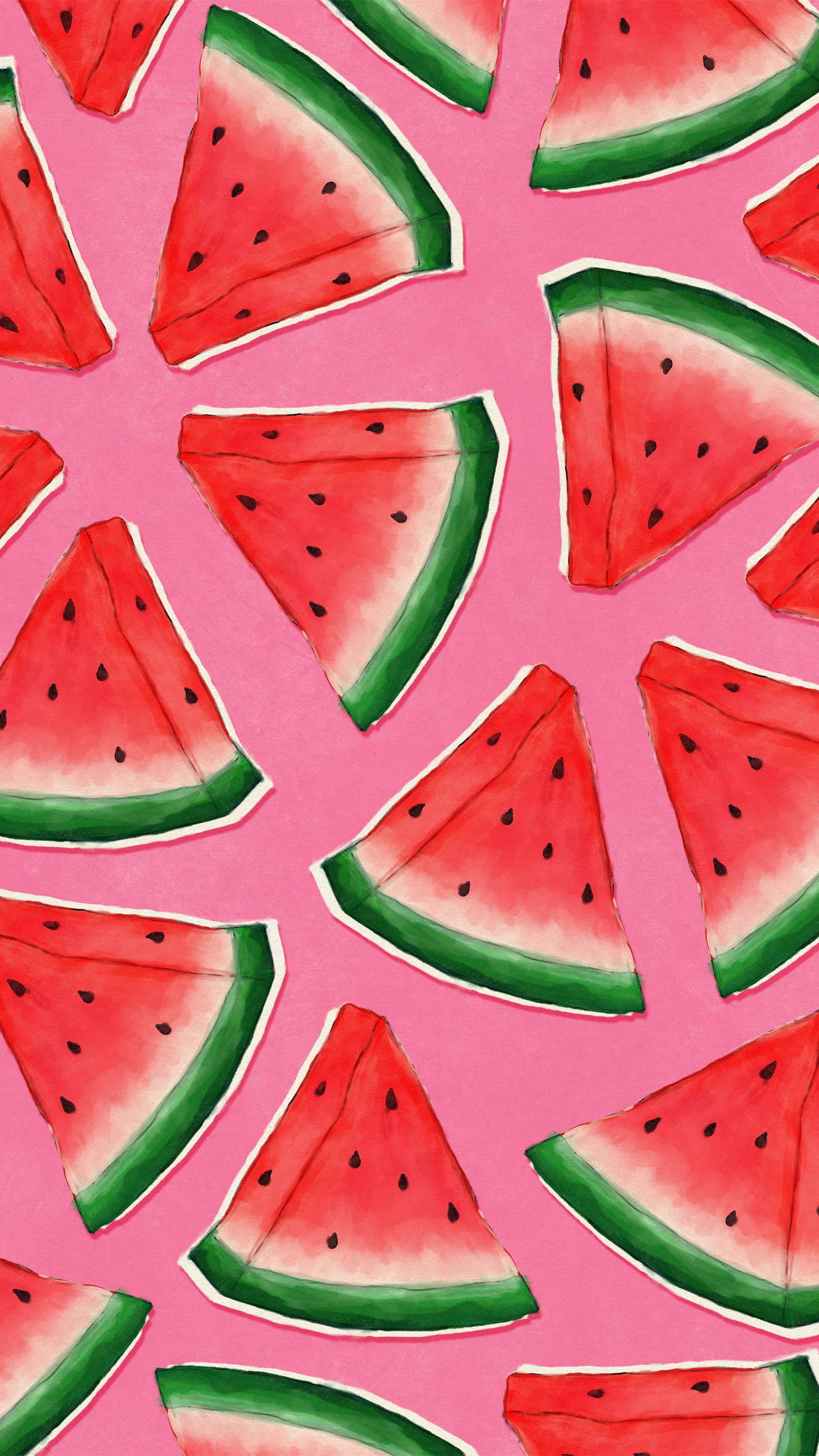 Tikiti Maji Mzuri Juu ya Uso wa Pink Picha ya Ukuta