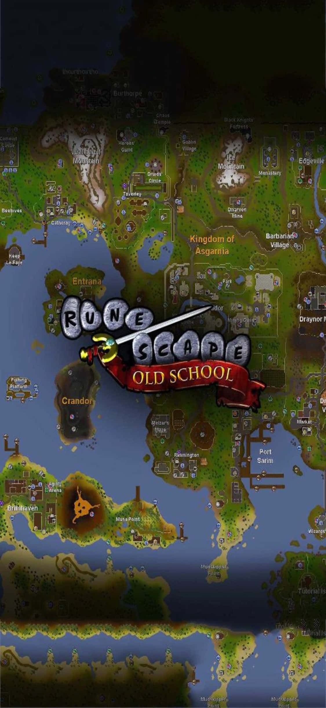 Tilemap In iPhone X Runescape Oldschool Background Picha ya Ukuta