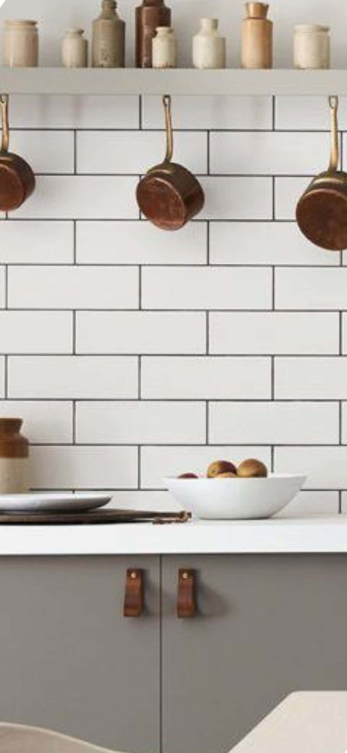 Tiles za Bricks iPhone X Background ya Kikoni Picha ya Ukuta