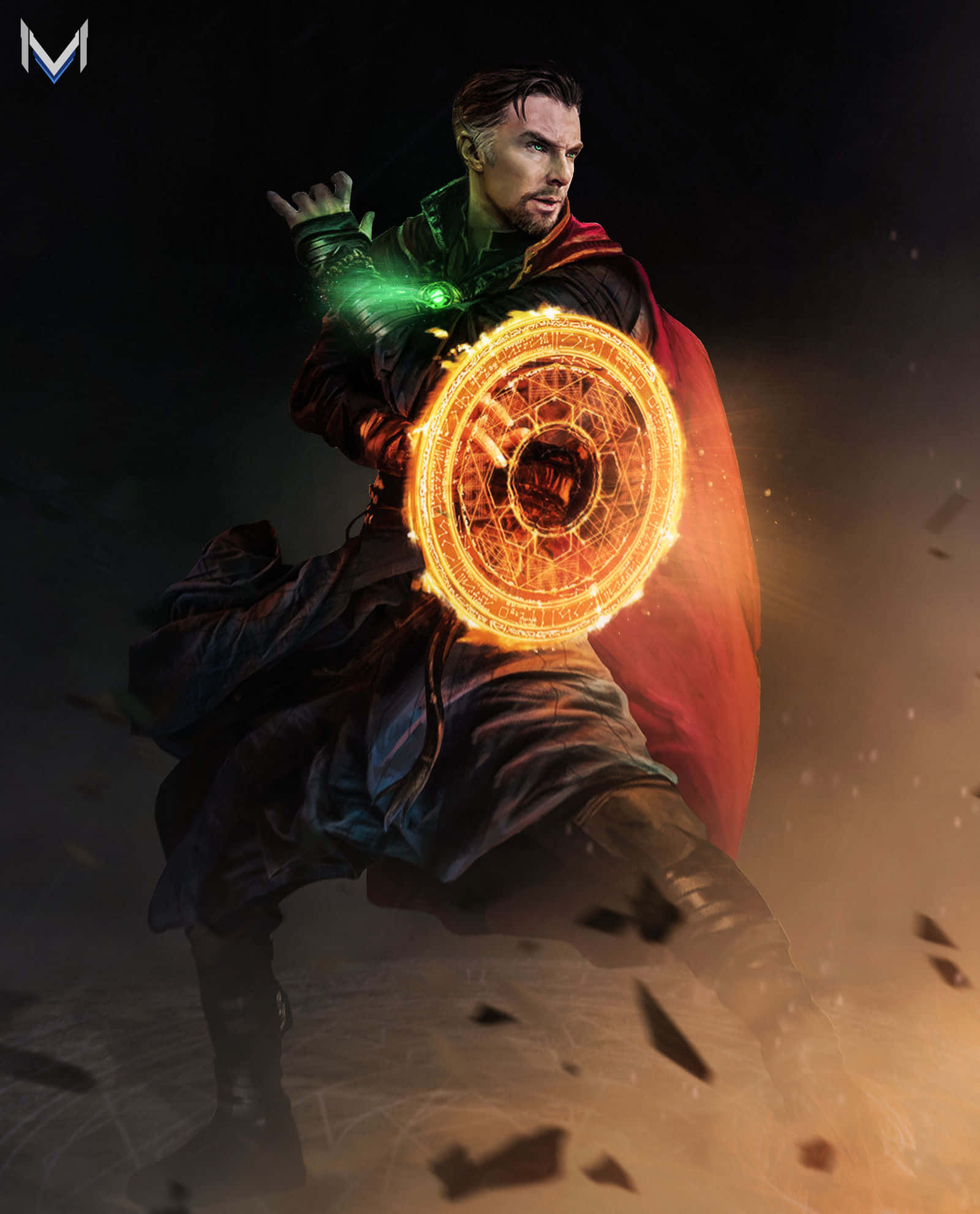 Time Stone ya Kupendeza Iliyowekwa Katika Nguvu ya Infinity Picha ya Ukuta