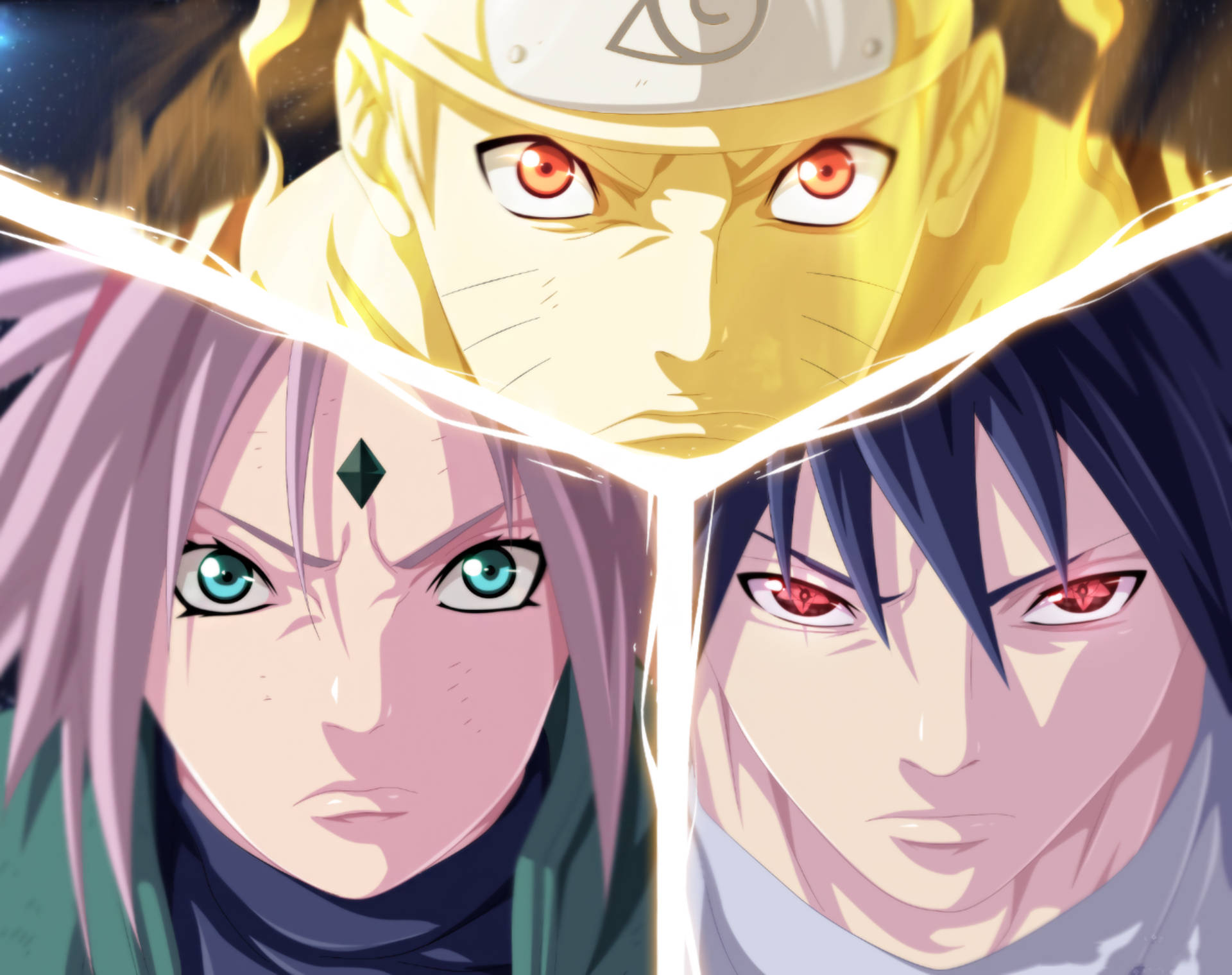 Timu 7 Sakura Naruto Na Sasuke Picha ya Ukuta