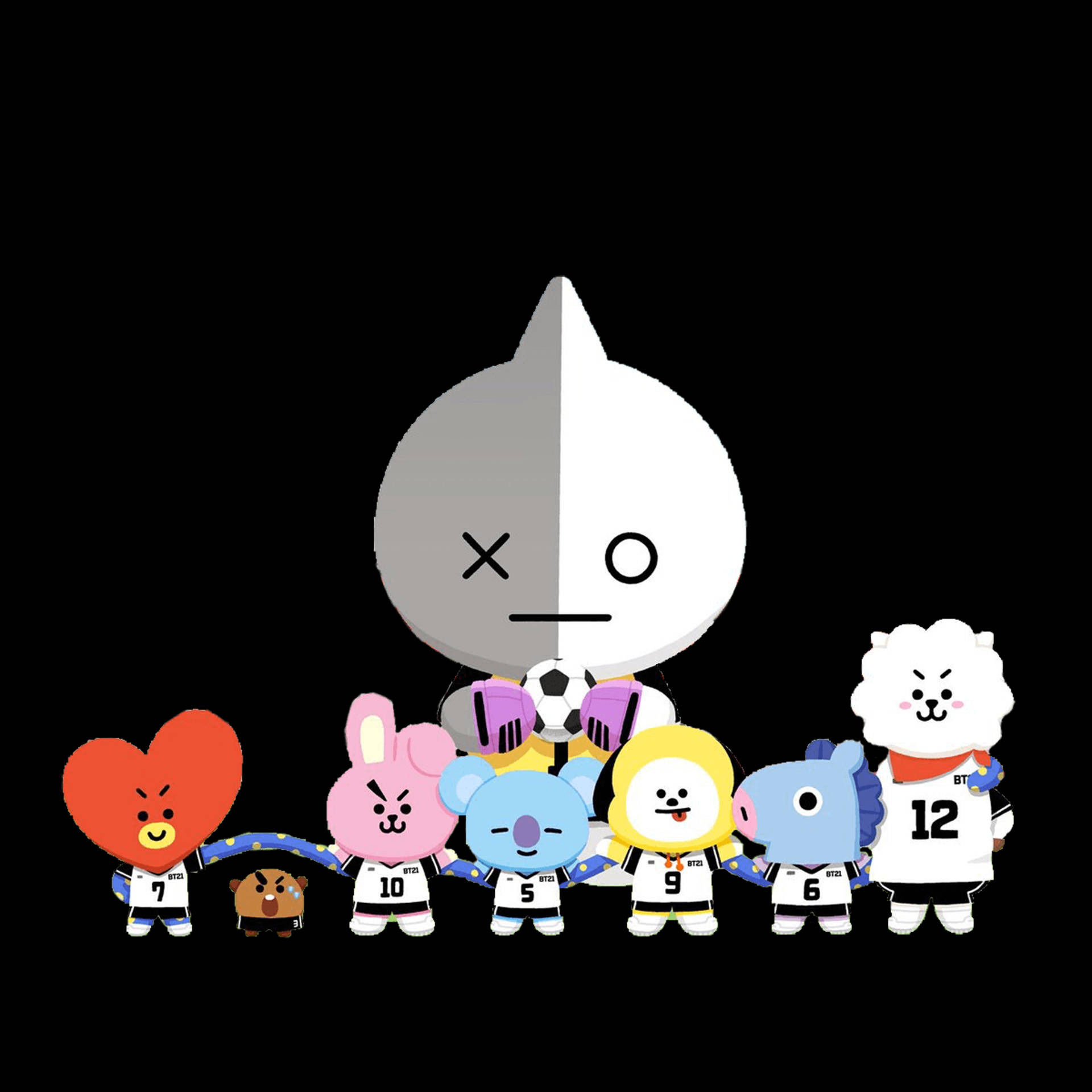 Timu ya Bola ya Van BT21 Picha ya Ukuta