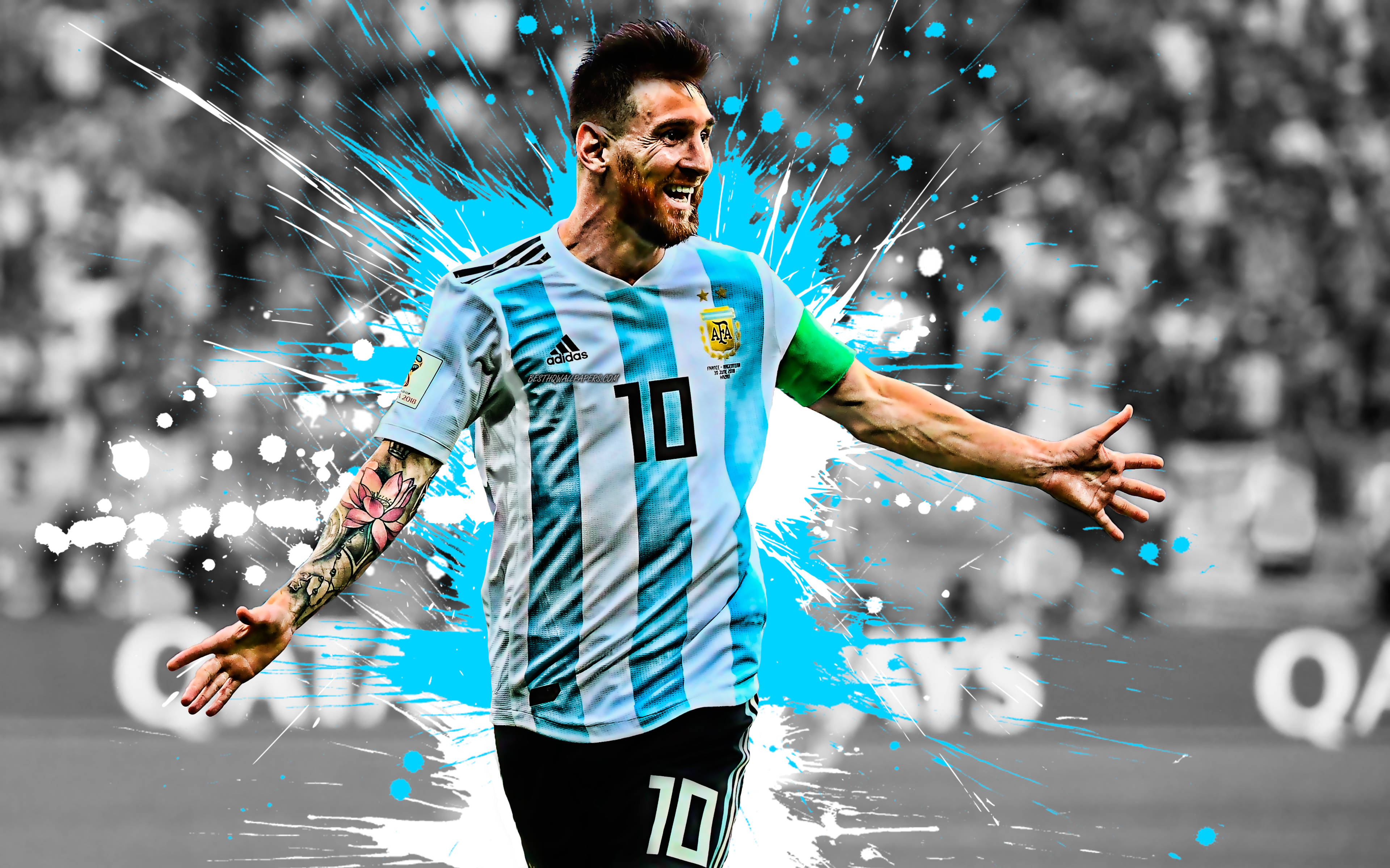 Timu ya Taifa ya Soka ya Argentina Messi Fanart Picha ya Ukuta