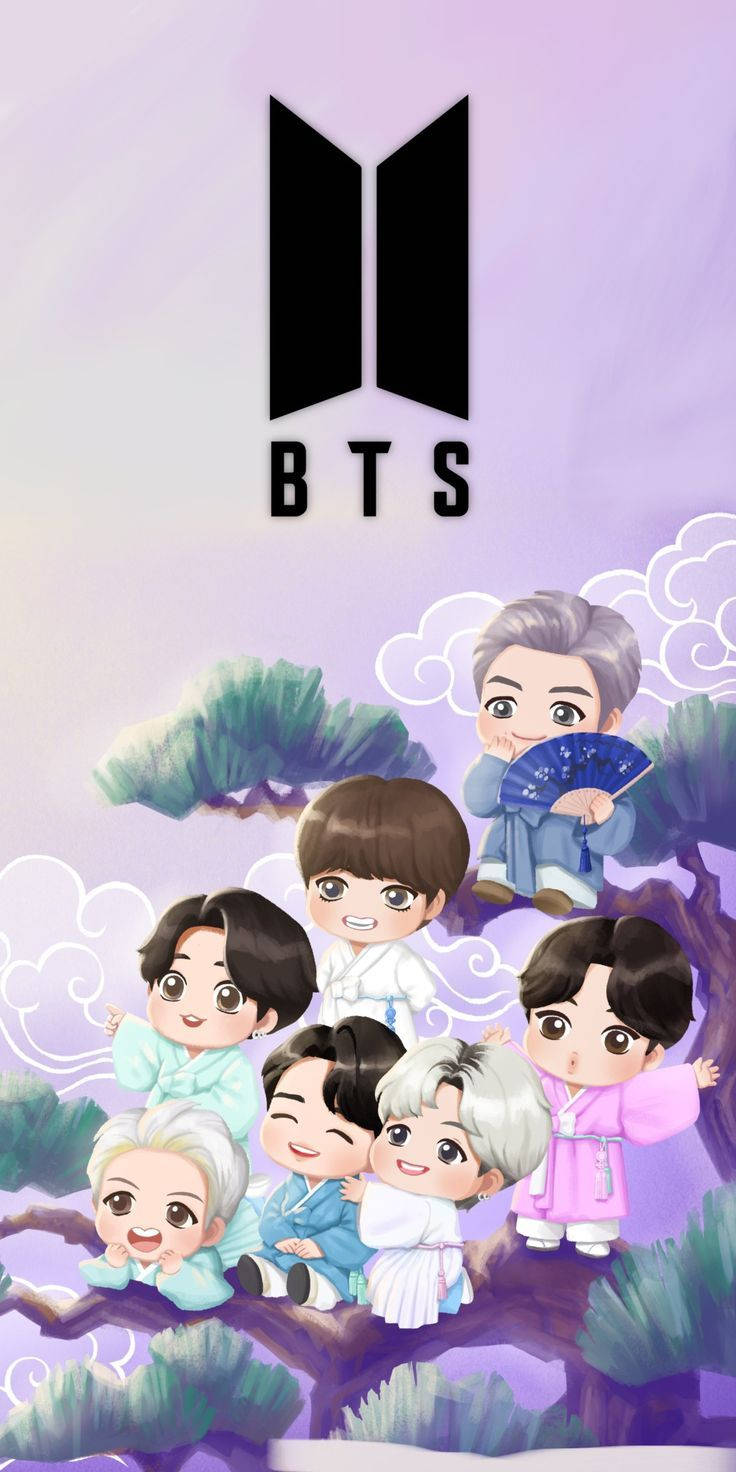 Tiny Tan BTS Juu ya Mti Picha ya Ukuta